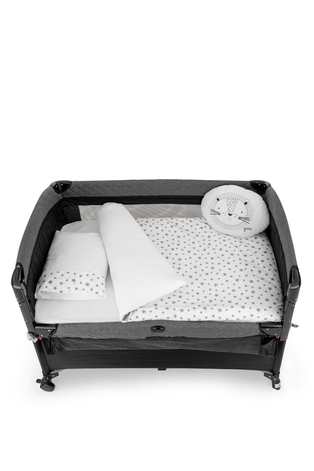 Wellgro Park Yatak Uyku Seti, Bebek Beşik Uyku Seti - 6 Parça, Gri fotoğrafı 4 (önizleme)