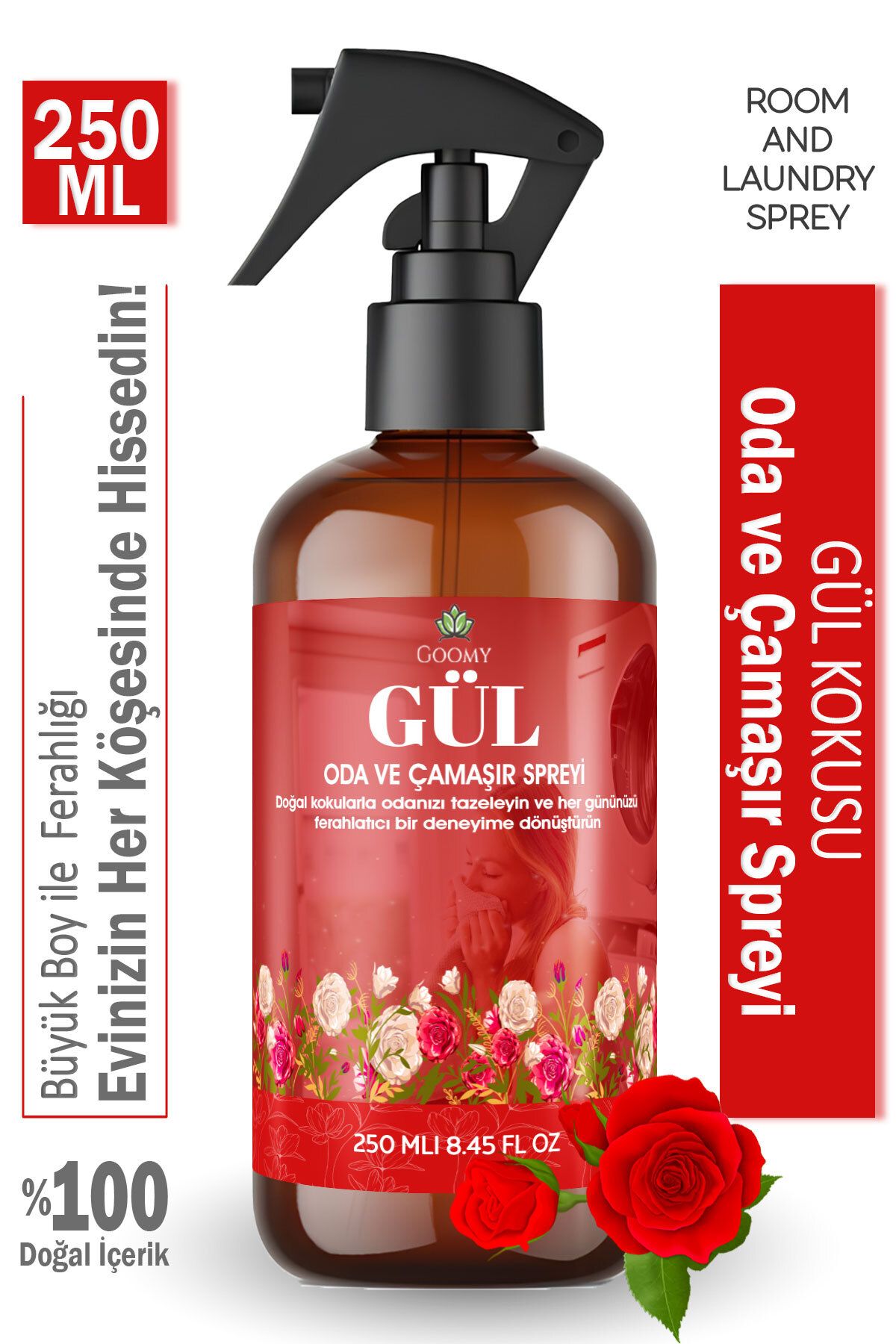 Lofty Gül Oda Ve Çamaşır Spreyi Oda Kokusu Oda Spreyi – Rose Room & Laundry Spray 250ml