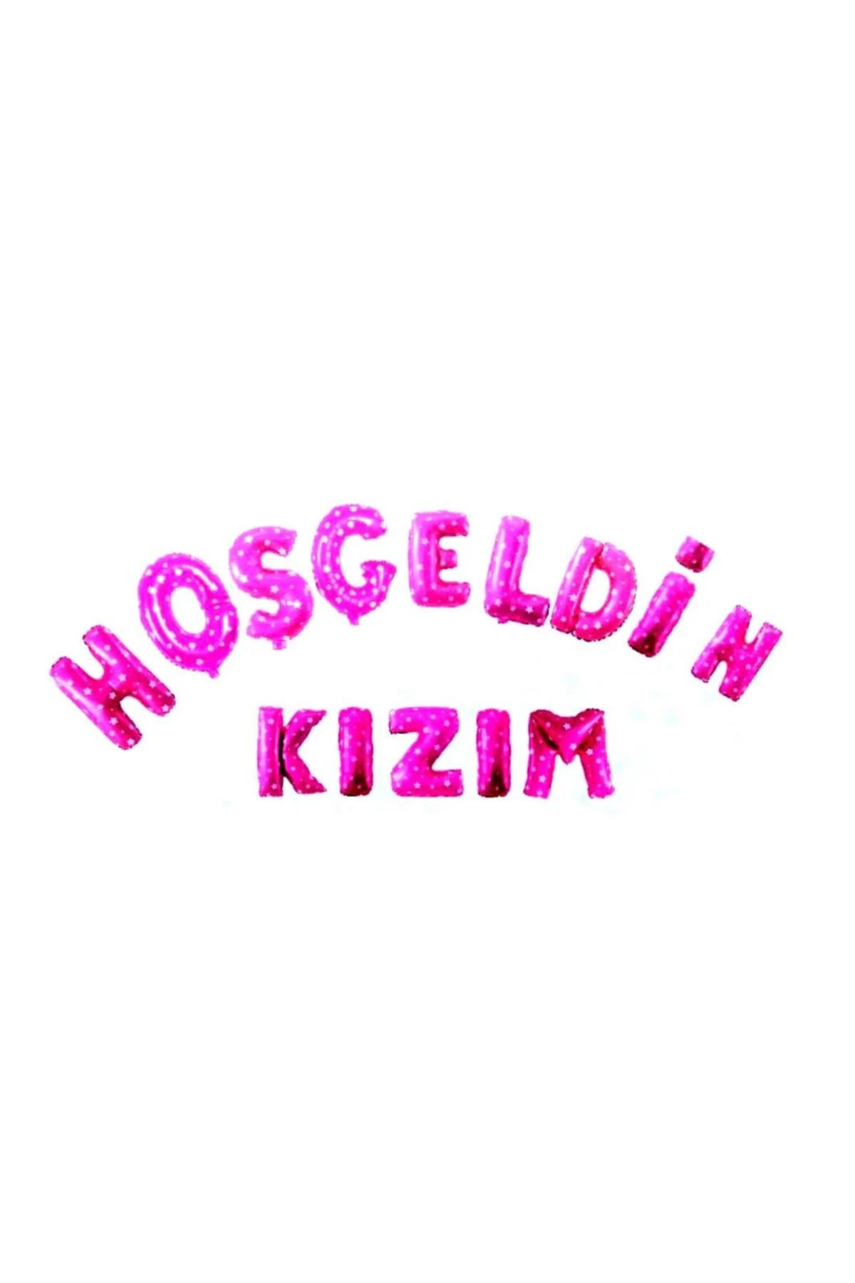 İzmir Balon Studio Hoş Geldin Kızım Pembe Set Balon