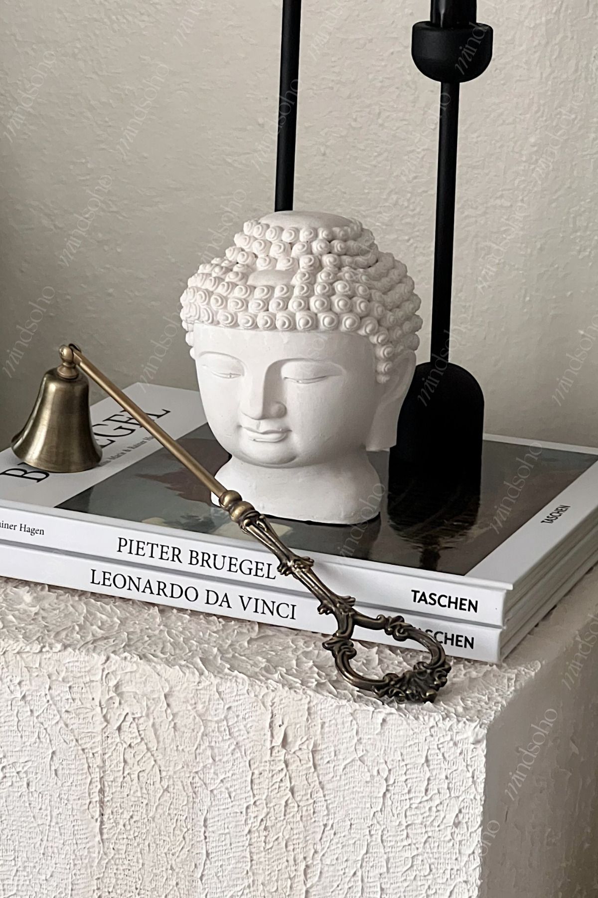 mindsoho Dekoratif Buda Heykeli, Biblo, Meditasyon Yoga (13x8cm)