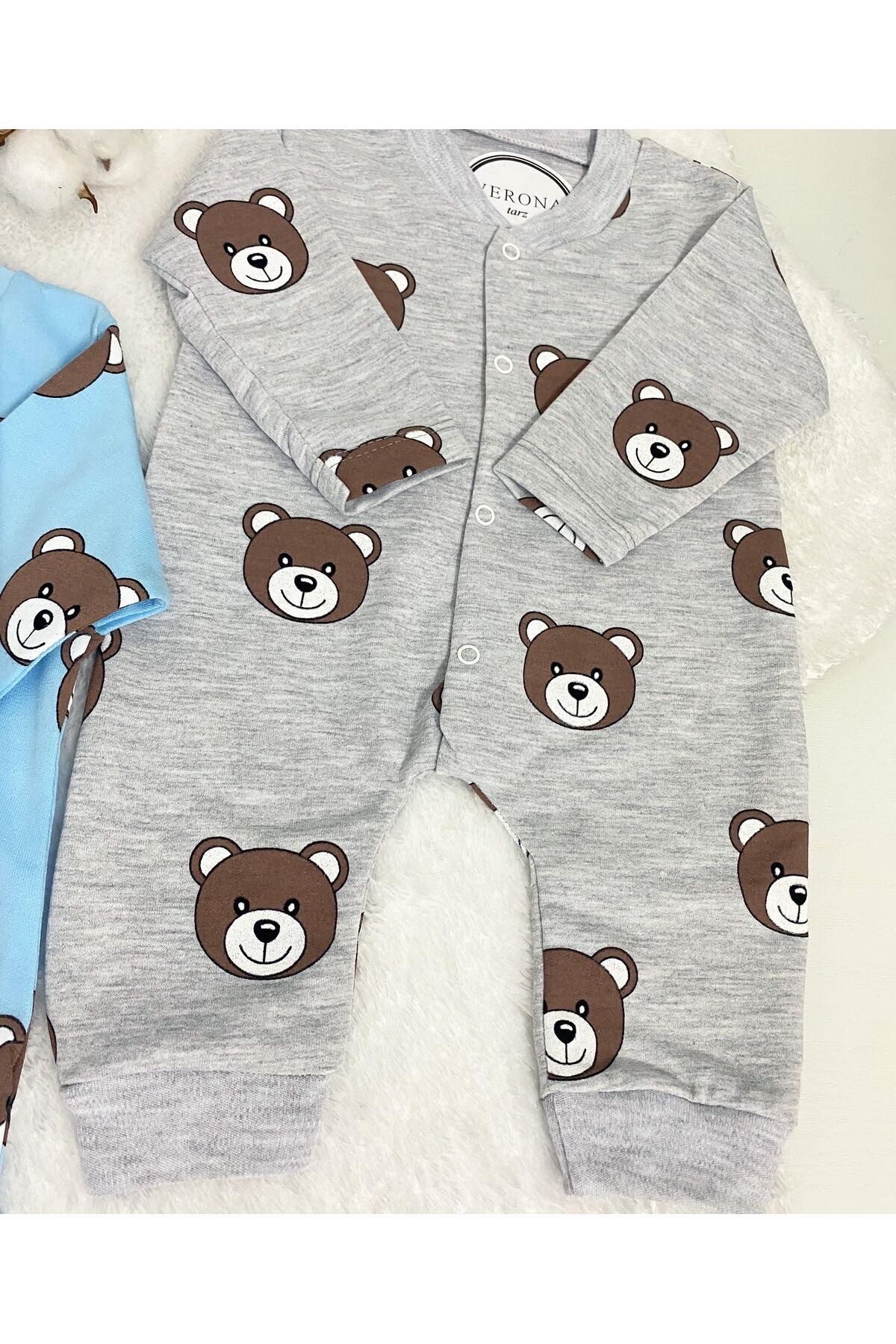 VERONA TARZ Erkek Bebek Tulum Hayvan Desenli Çeşitleri 1-3-6 aylık Yenidoğan Kıyafet fotoğrafı 5 (önizleme)