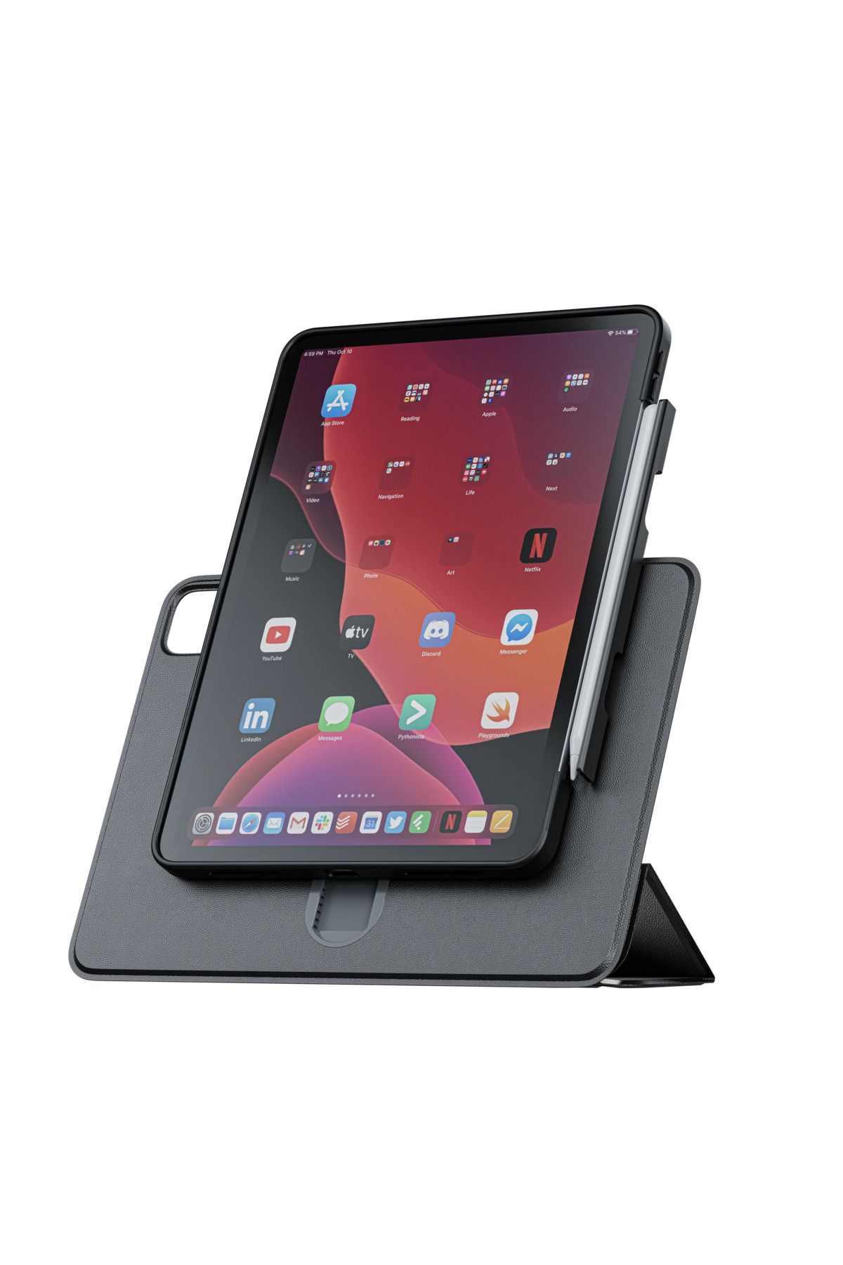 Levelo Yeni Nesil iPad Pro 13 İnç Tam Dönebilen Çok Yönlü Standlı Ayrılabilir Kılıf Kalem Yuvası