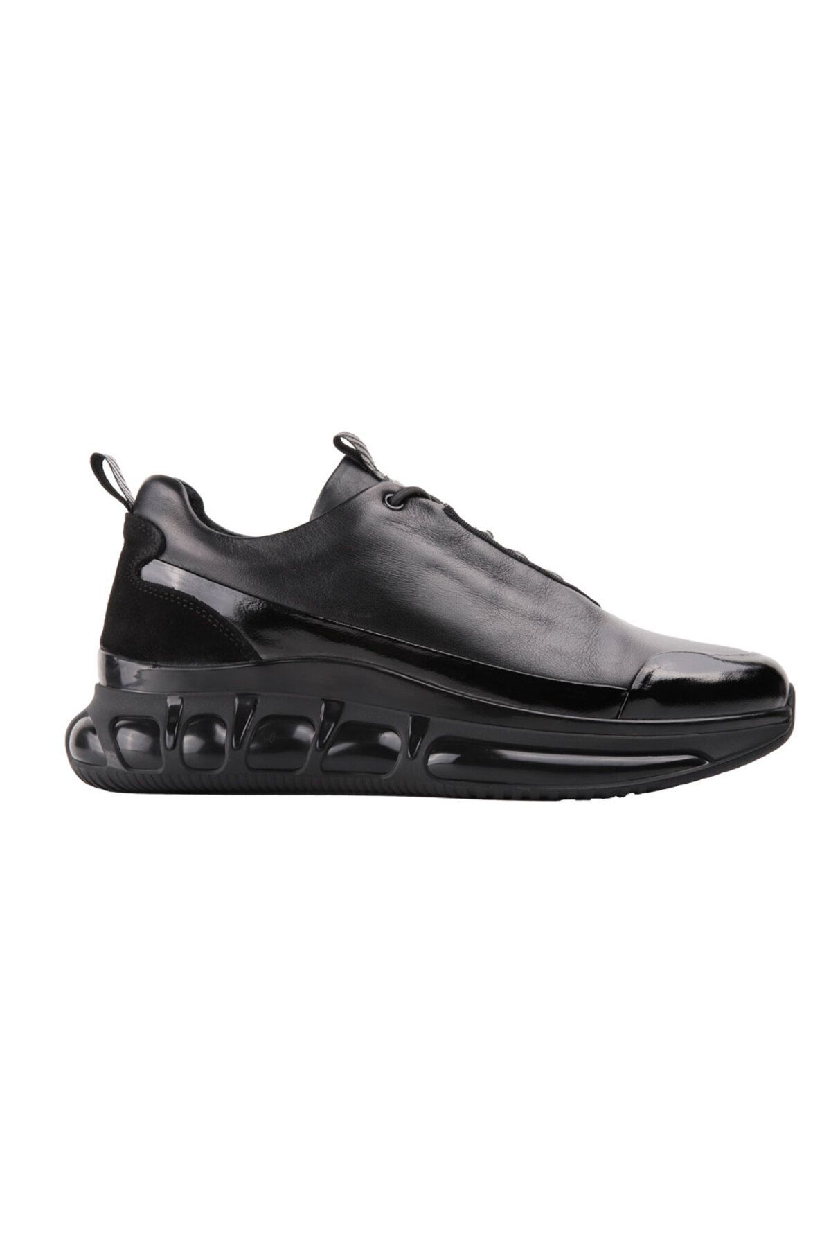 MARCOMEN 14598 SIYAH-SIYAH RUGAN SNEAKER DERI AYAKKABI