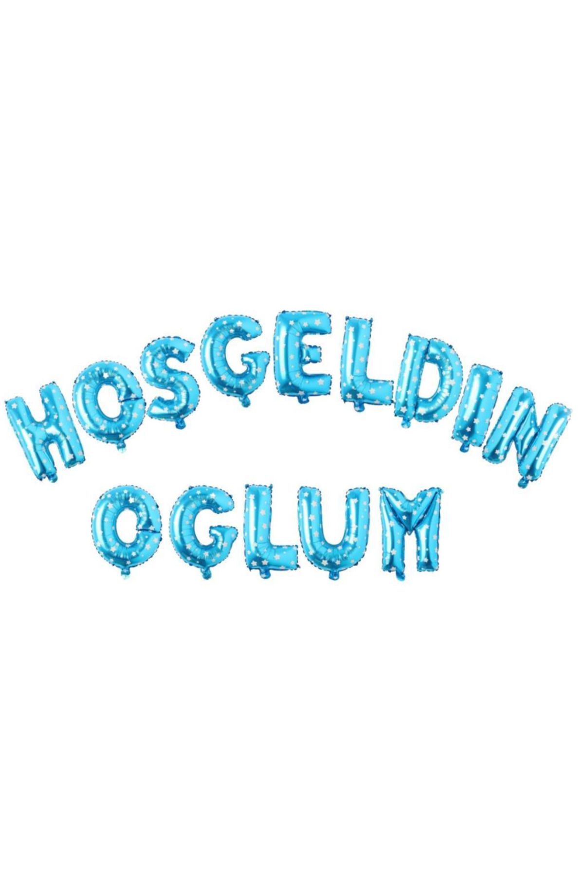 İzmir Balon Studio Hoş Geldin Oğlum Pembe Set Balon