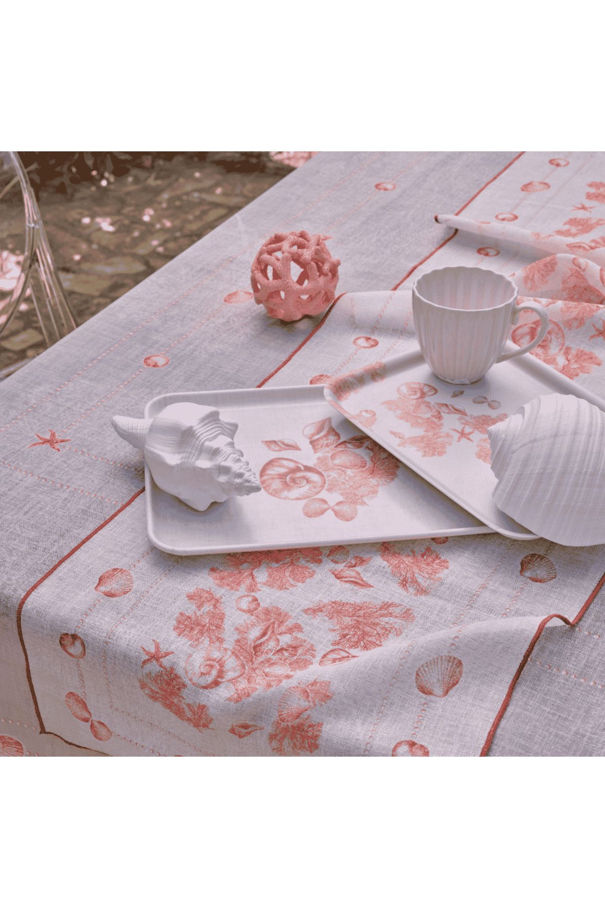 Linens Conch 18x9x8 cm Dekor Beyaz