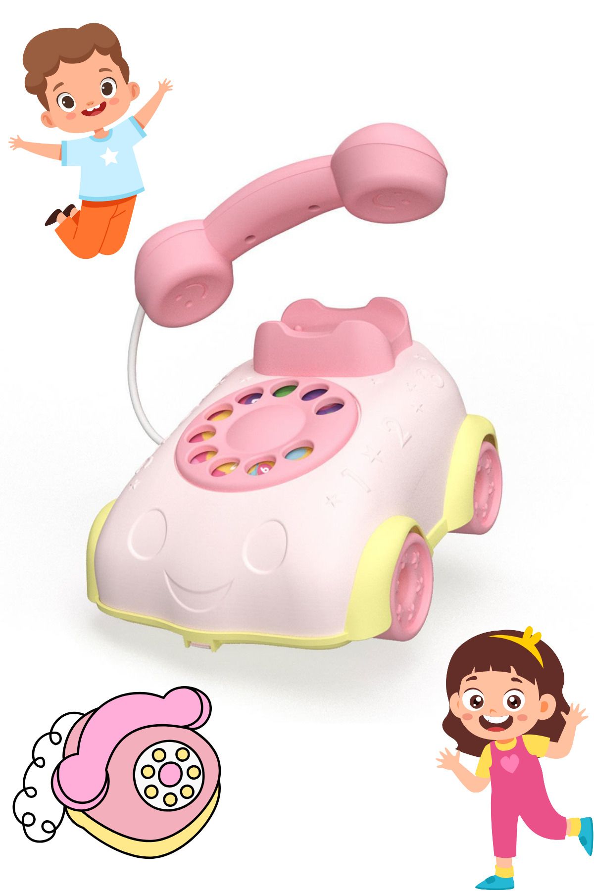 Merva Smartland Sevimli Telefon İlk Telefonum Eğitici Oyuncak