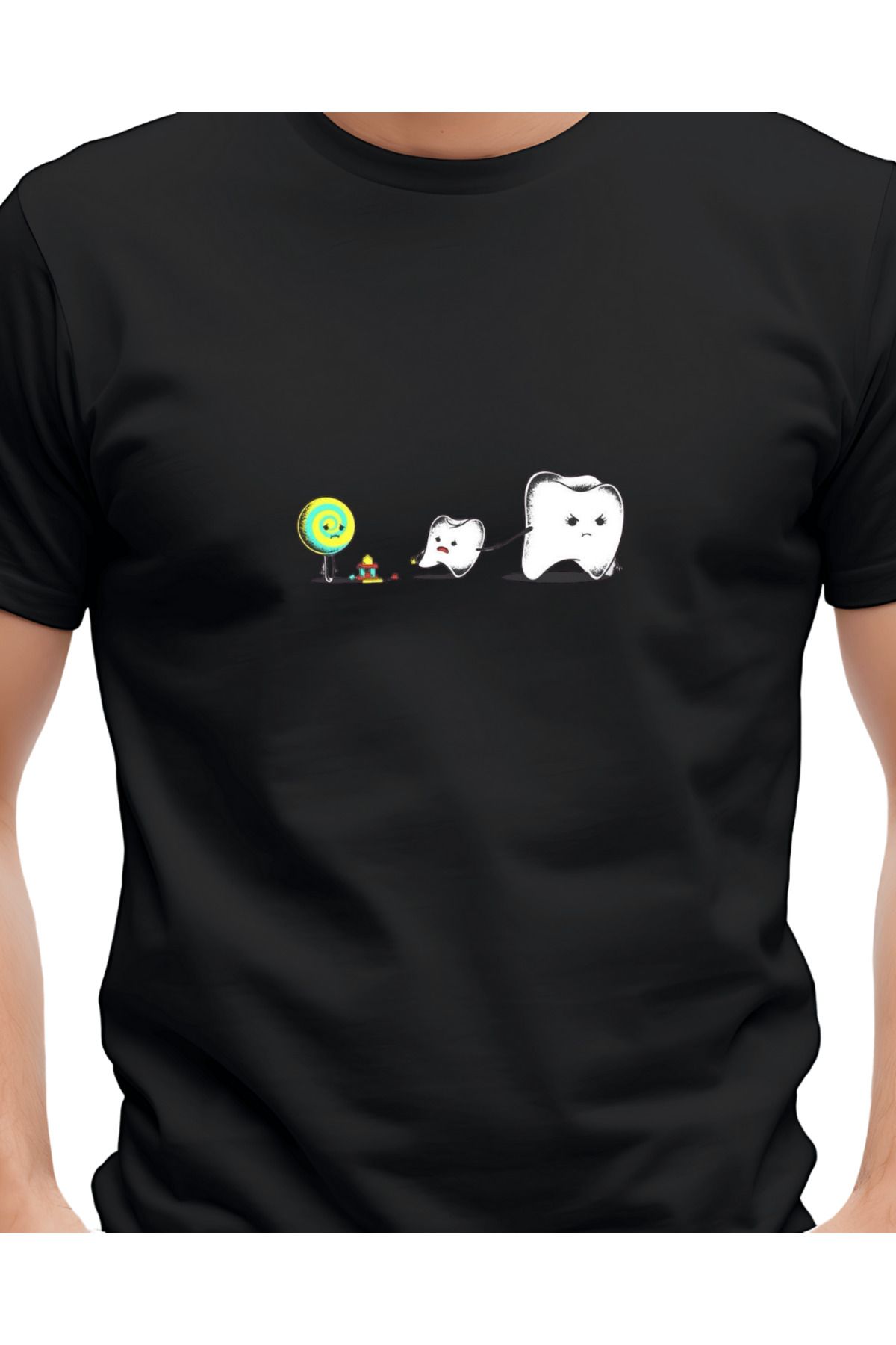 Ebiidesign Tatlı Dişler Tasarımlı Baskılı T-Shirt