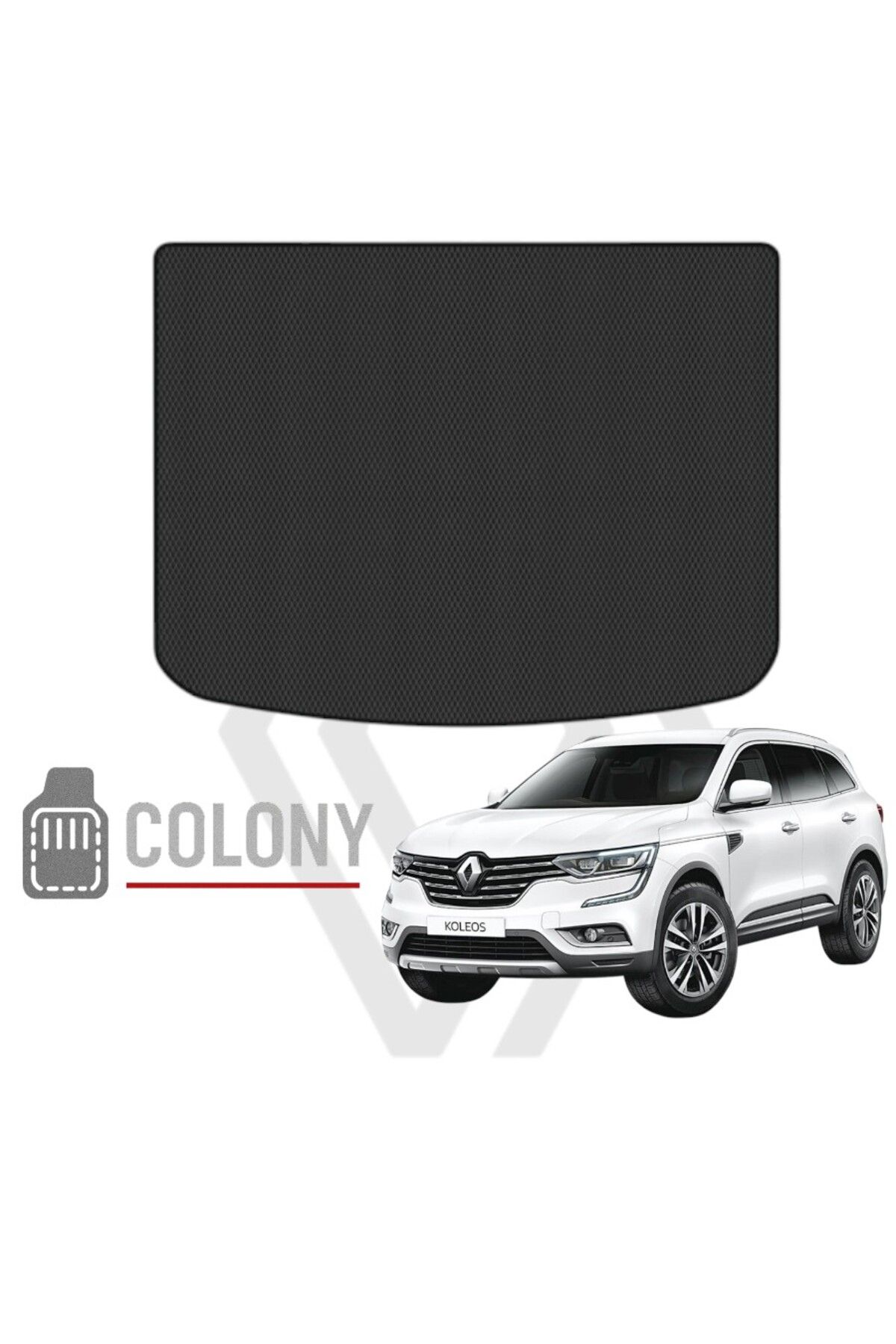 COLONY Renault Koleos SUV 2016+ Hücreli Premium Eva Oto Bagaj Paspası & Bagaj Havuzu Siyah