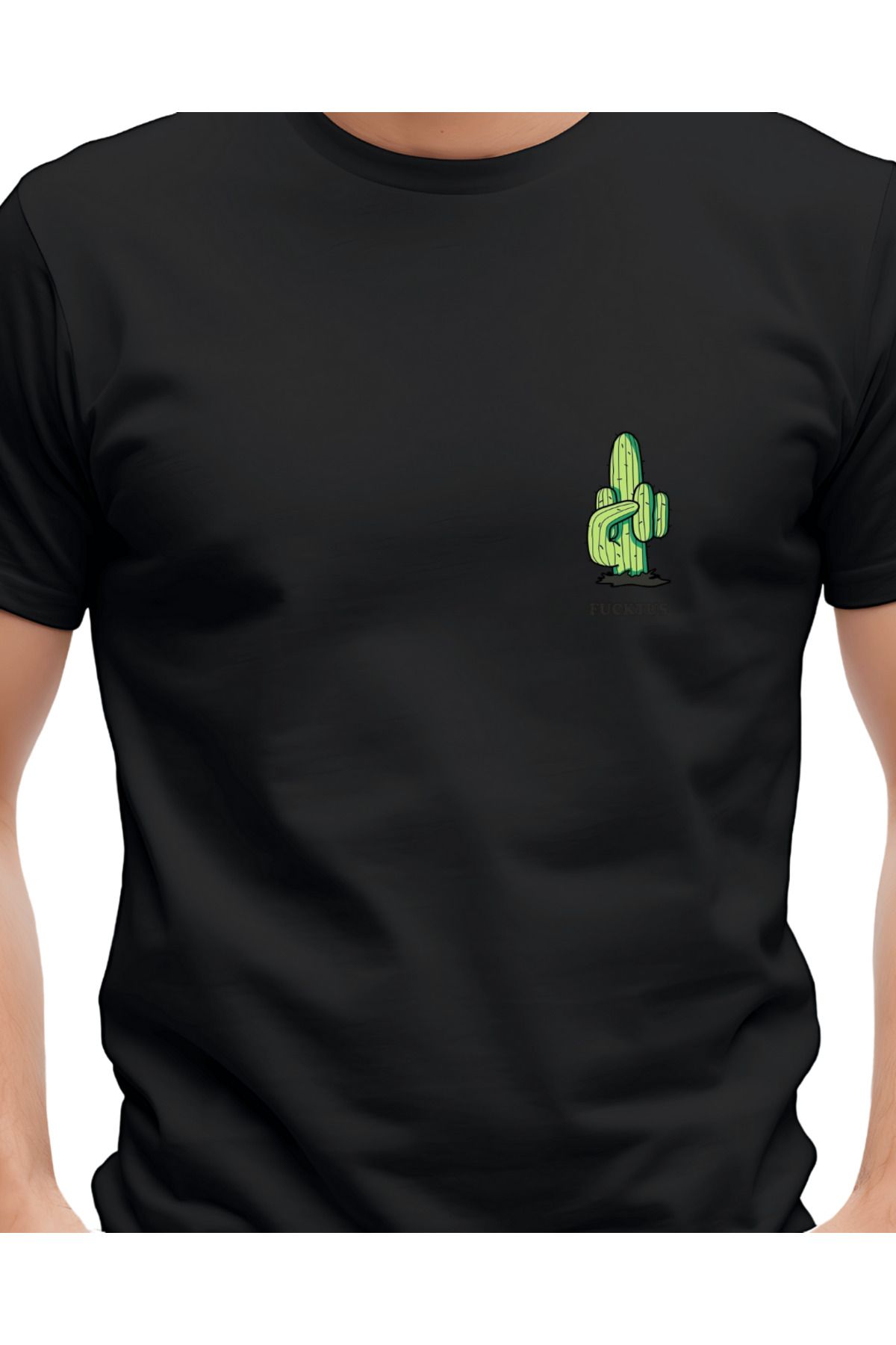 Ebiidesign F*cktus Tasarımlı Baskılı T-Shirt