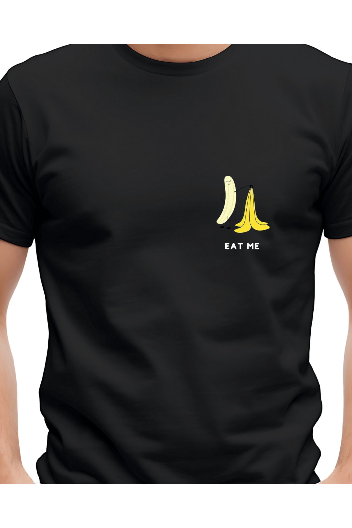 Ebiidesign Muz Tasarımlı Baskılı T-Shirt
