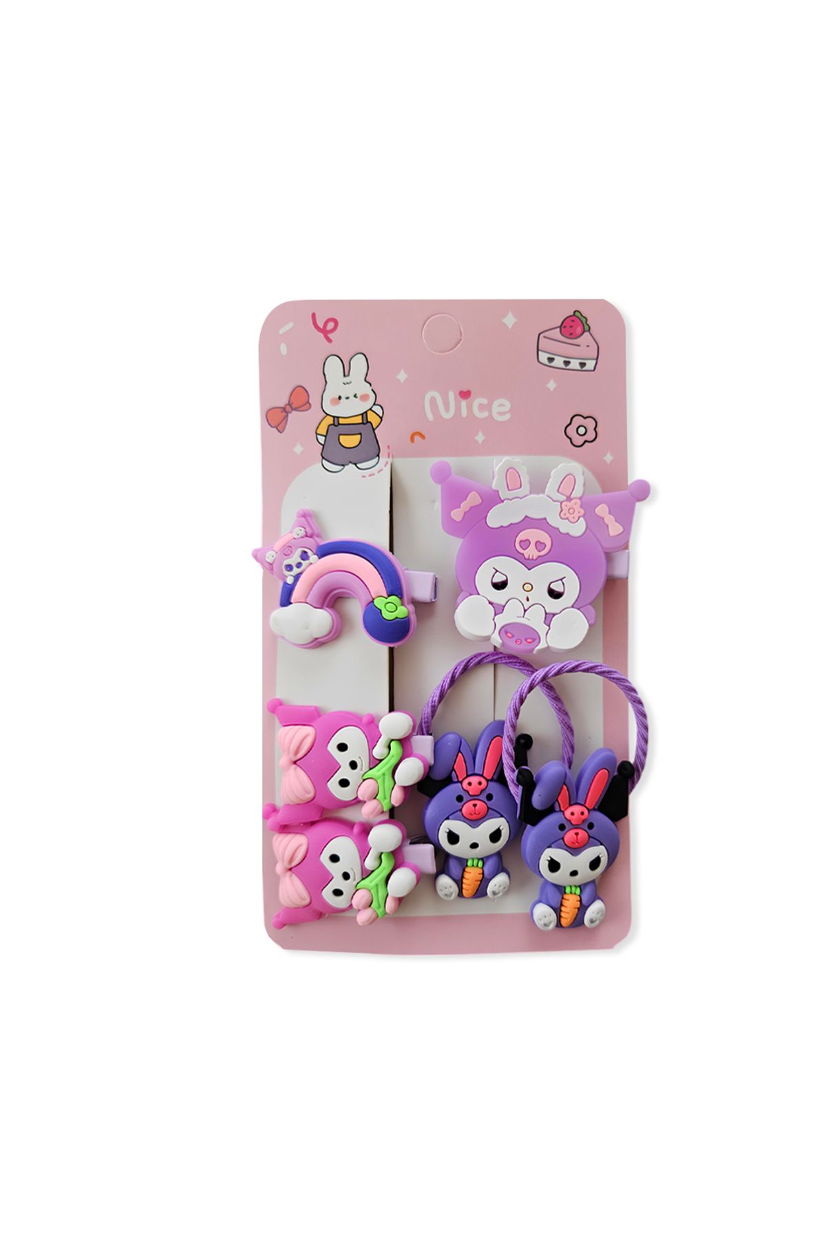 Fancy Space Kuromi Figürlü Kız Bebek ve Çocuk Toka Seti