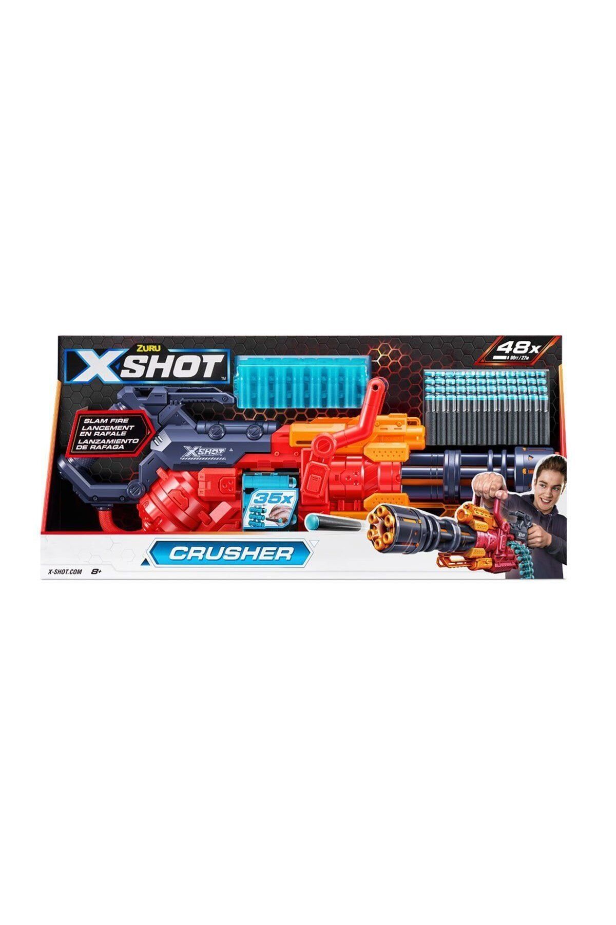 Easy Tedarik 36382 Zuru X-Shot Silah Sünger Atan Excel-Crusher 48 Mermi -Sunman