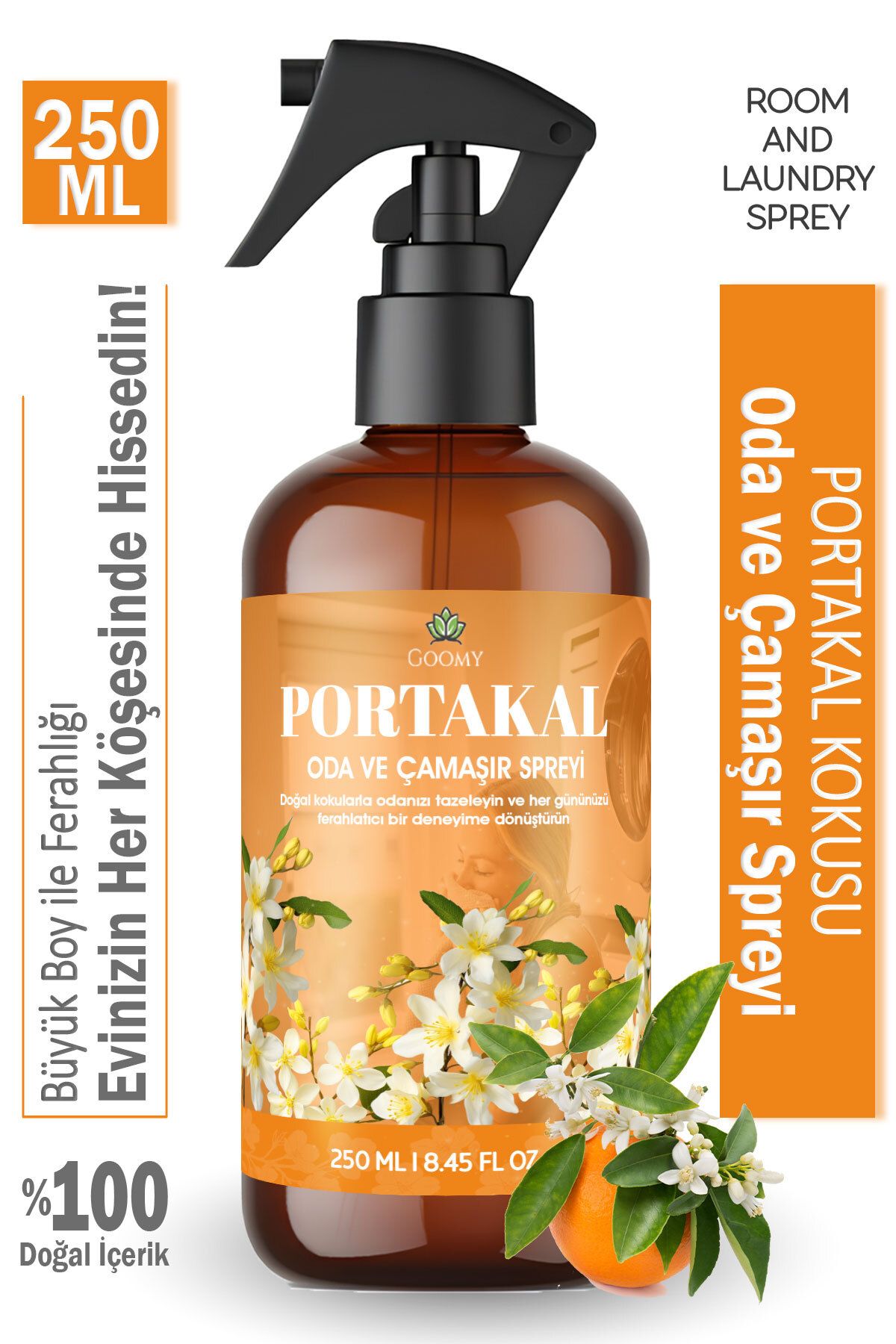 Lofty Portakal Oda Ve Çamaşır Spreyi Oda Kokusu Oda Spreyi – Orange Blossom Room Freshener 250ml