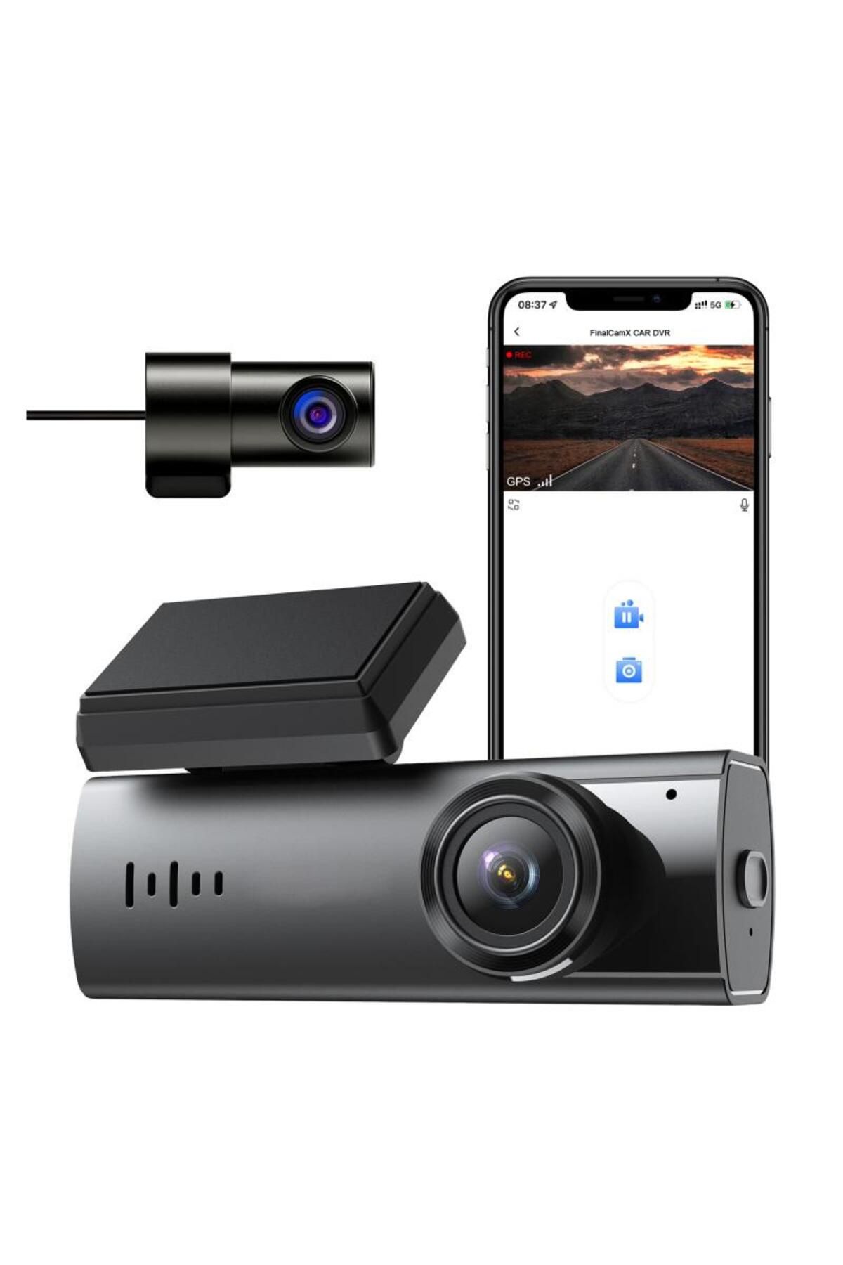 EN SİGA Araç içi kamera ön arka kamera 2K+1K WiFi GPS sürüş kaydedici ön panel kamerası park monitörü WDR