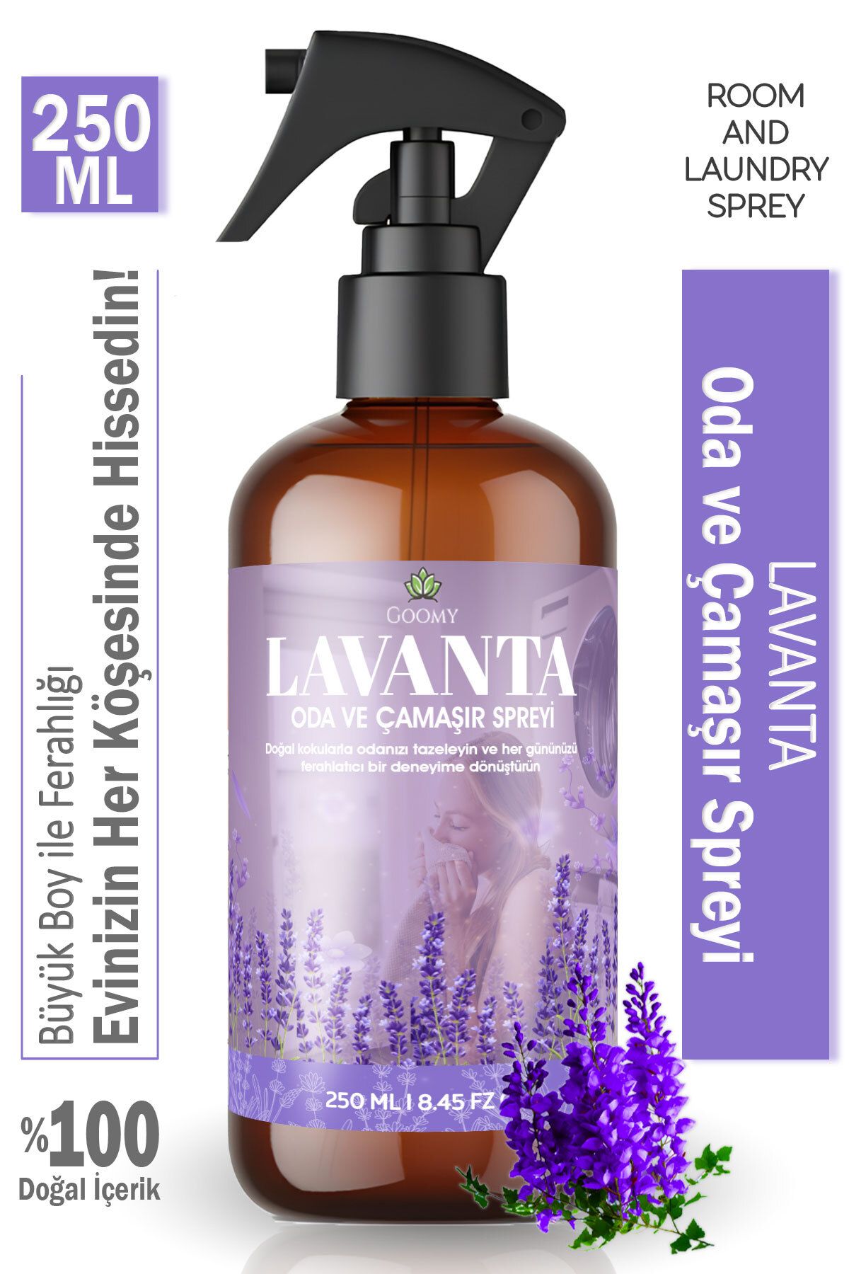 Lofty Lavanta Oda Ve Çamaşır Spreyi Oda Kokusu Oda Spreyi – Lavender Room & Fabric Spray 250ml