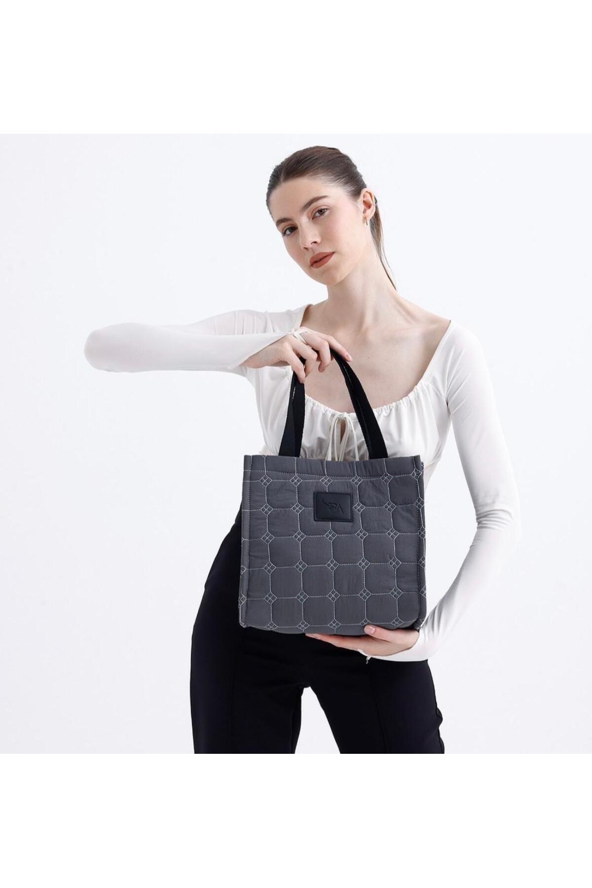 MODA Vega Gri Kapitone Casual Uzun Askılı Çapraz Çanta