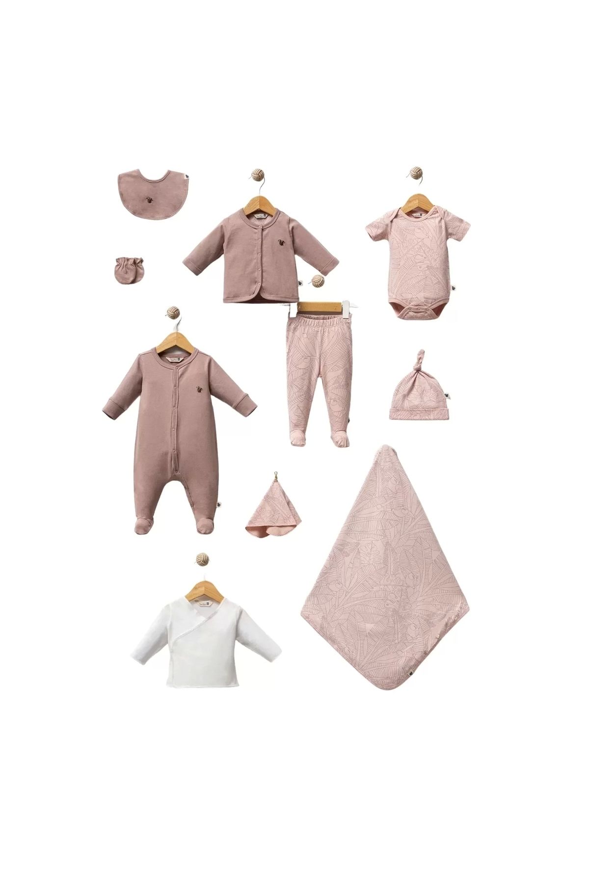 Moda Şahsenem Tropical Cutie 10 Parça Hastane Çıkışı Pink