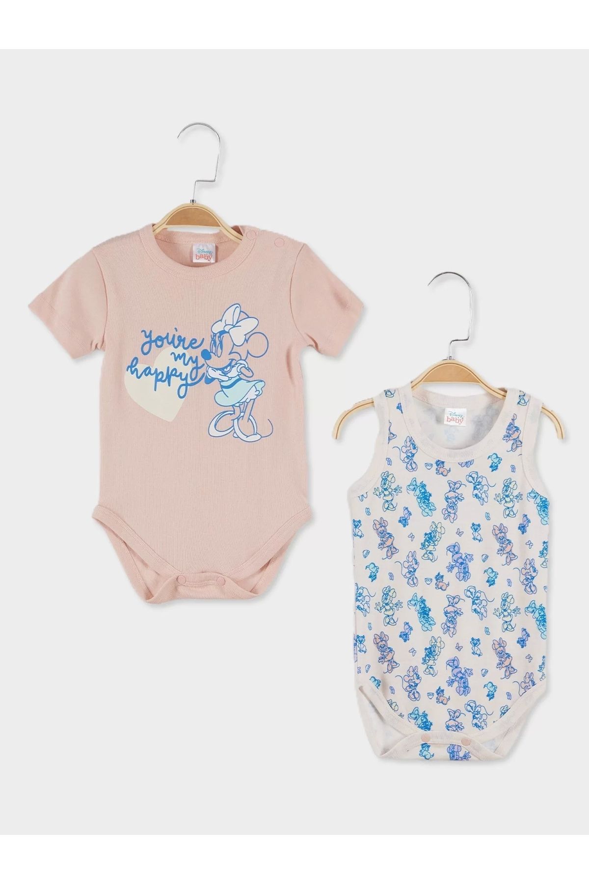 Moda Şahsenem Çimpa Minnie 2'li Body Pembe Pembe