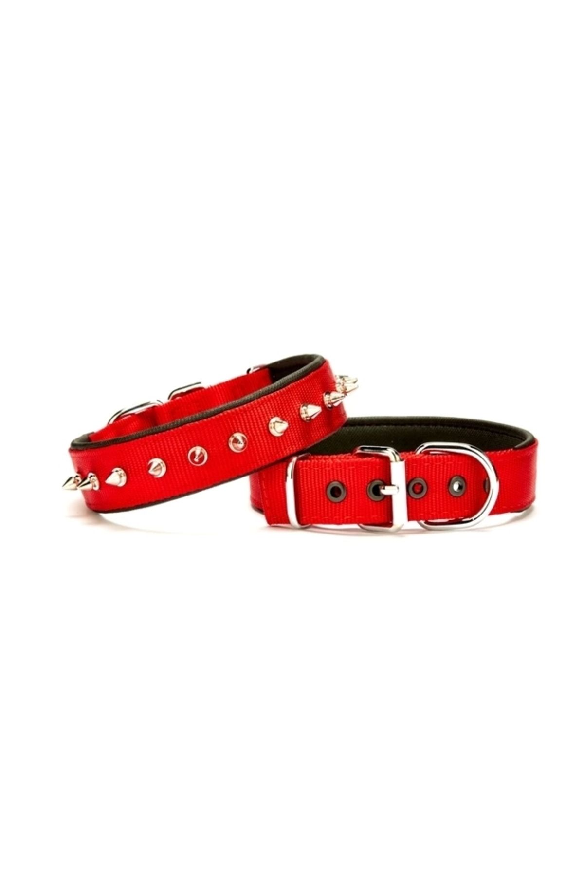 DOGGİ Doggie Çivi Desenli Köpek Tasması 3*65 cm Kırmızı