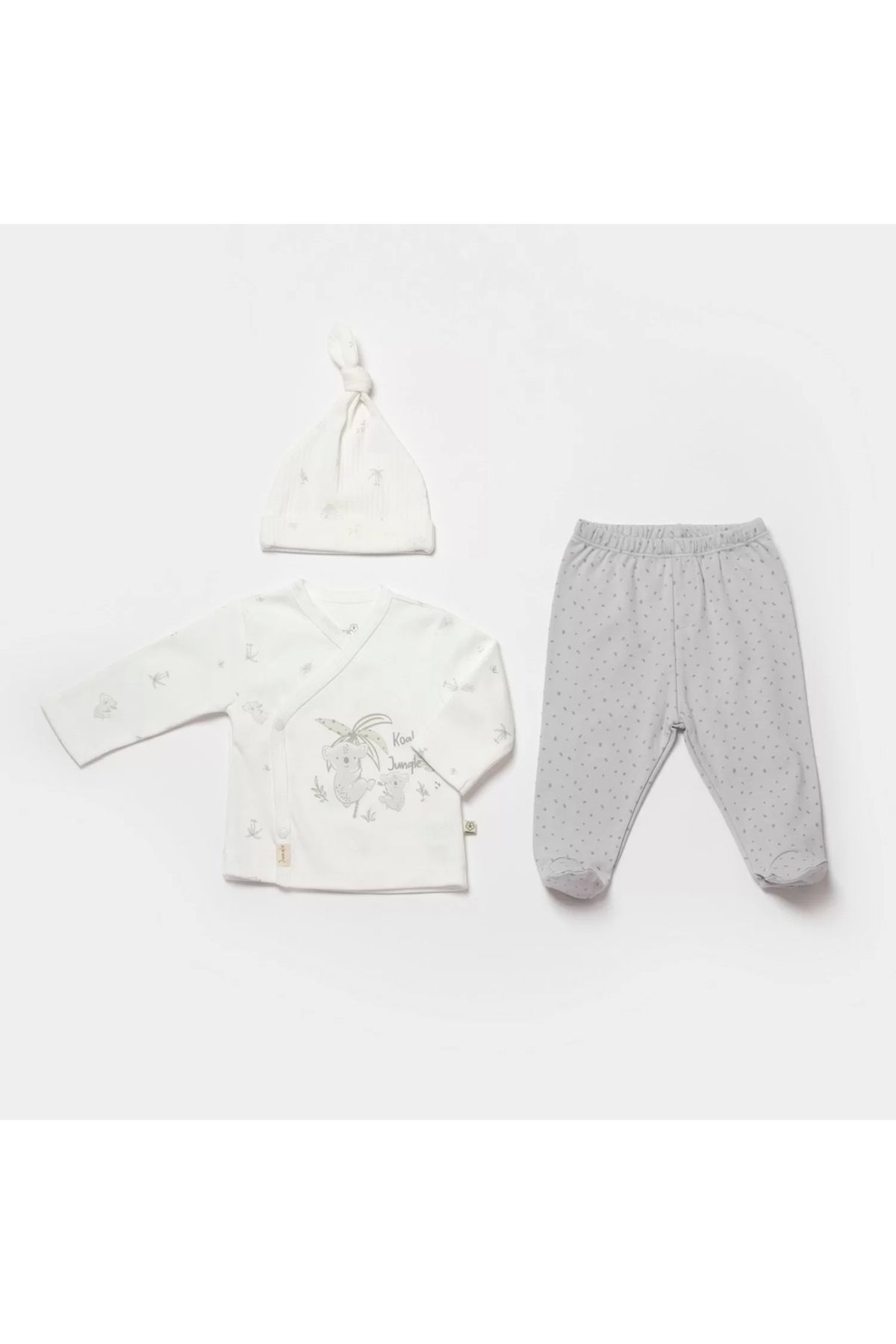 Moda Şahsenem Koala Jungle 3'lü Bebek Takım Gri