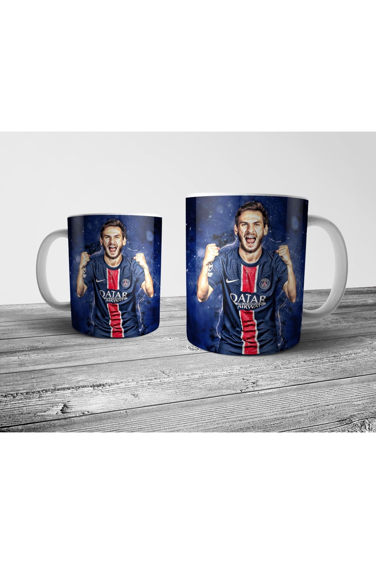 Pixxa Khvicha Kvaratskhelia - Paris Saint Germain Kupa Bardak Model 1