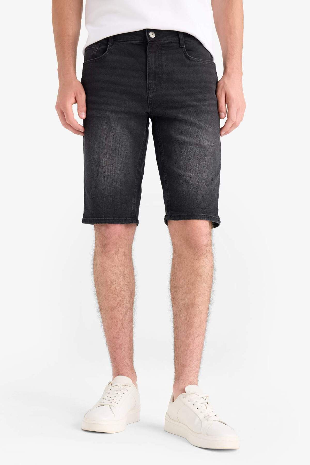 DeFacto Regular Fit Jean Bermuda Şort E5979AX25SM
