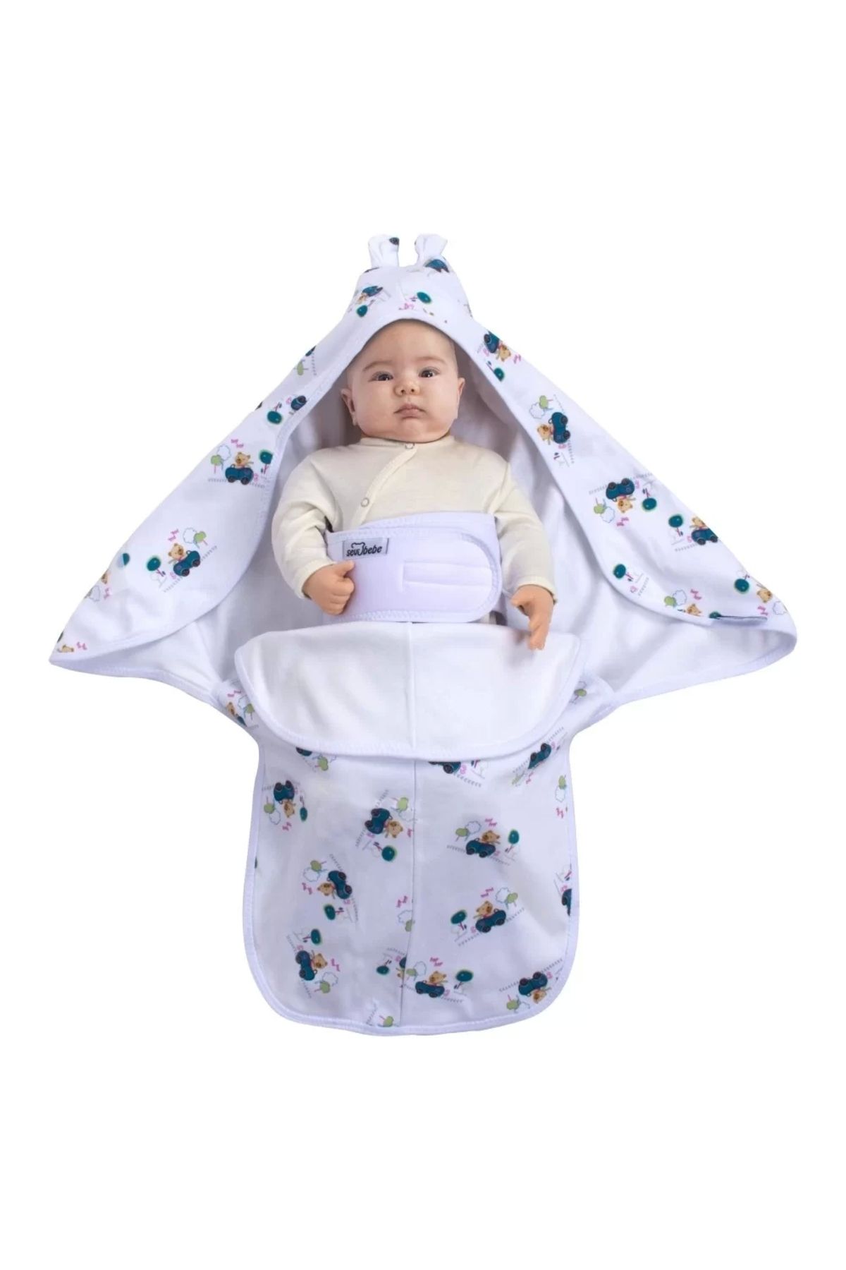 Moda Şahsenem İnterlok Bel Koruyuculu Kundak Arabalı Ayı