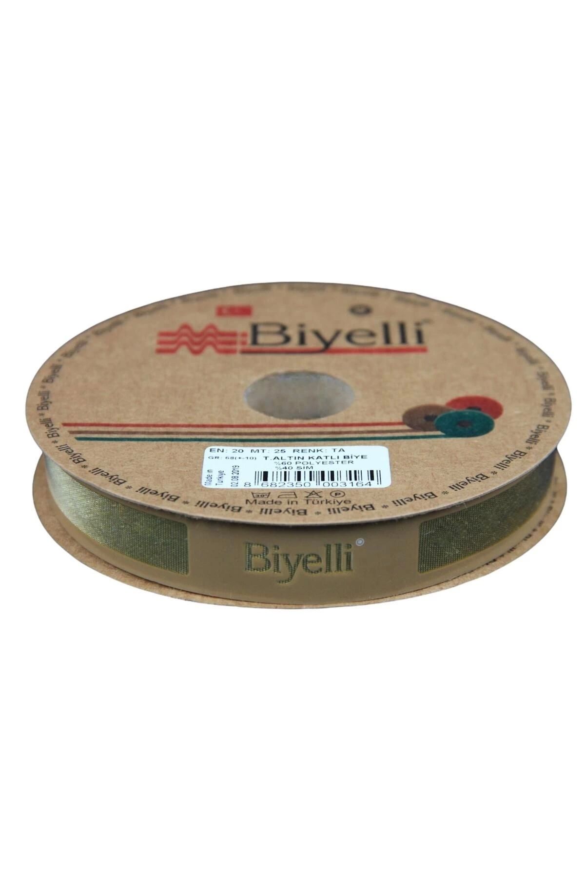 P Parla Biye Simli Katlı Ta 2 cm 25 Metre %50 Simli % 50 Polyester  Yeşil
