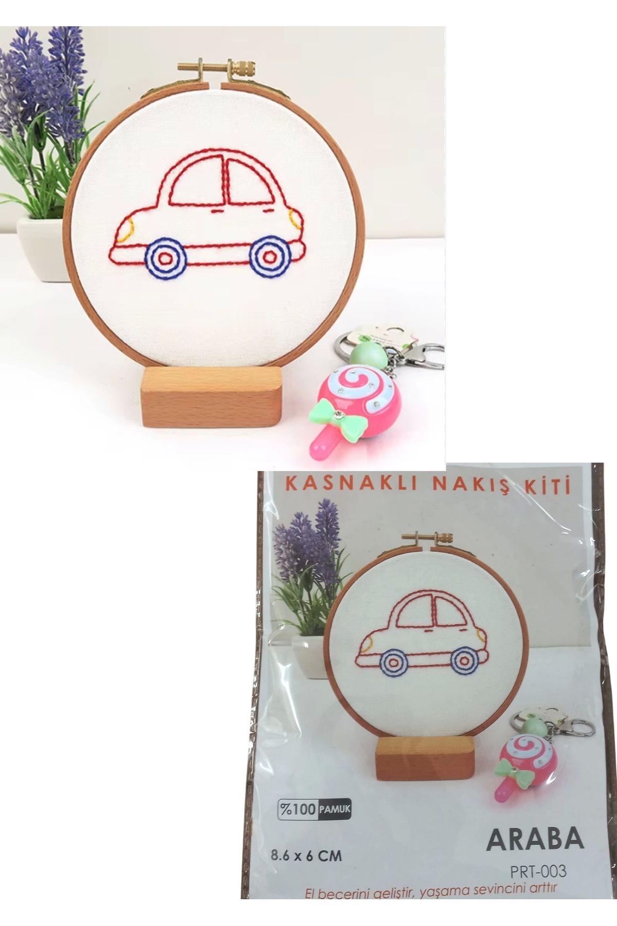 P Parla Nakış Kitleri Kasnaklı 8.6 X 6 cm Araba