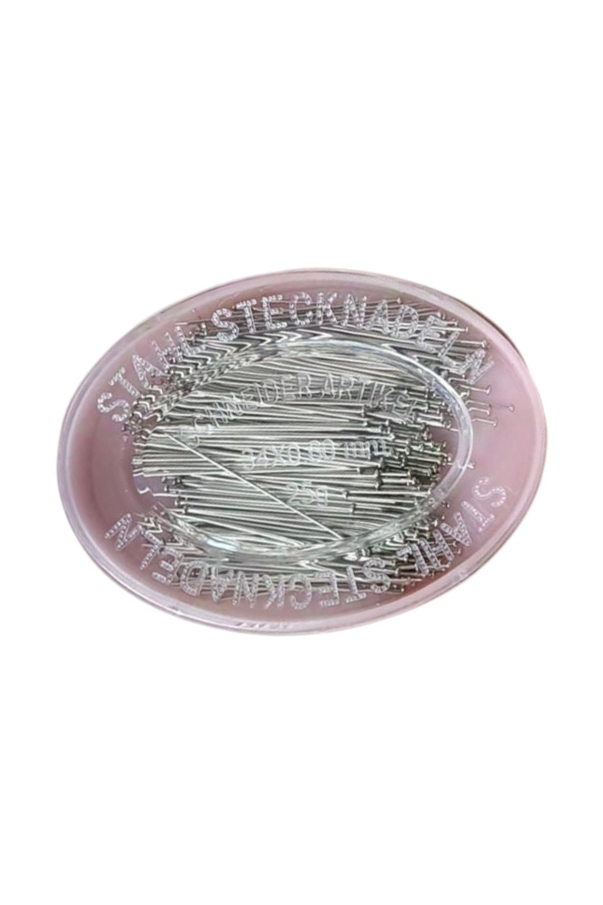 P Parla Çelik İğne Pembe Oval Kutuda 25 Gr