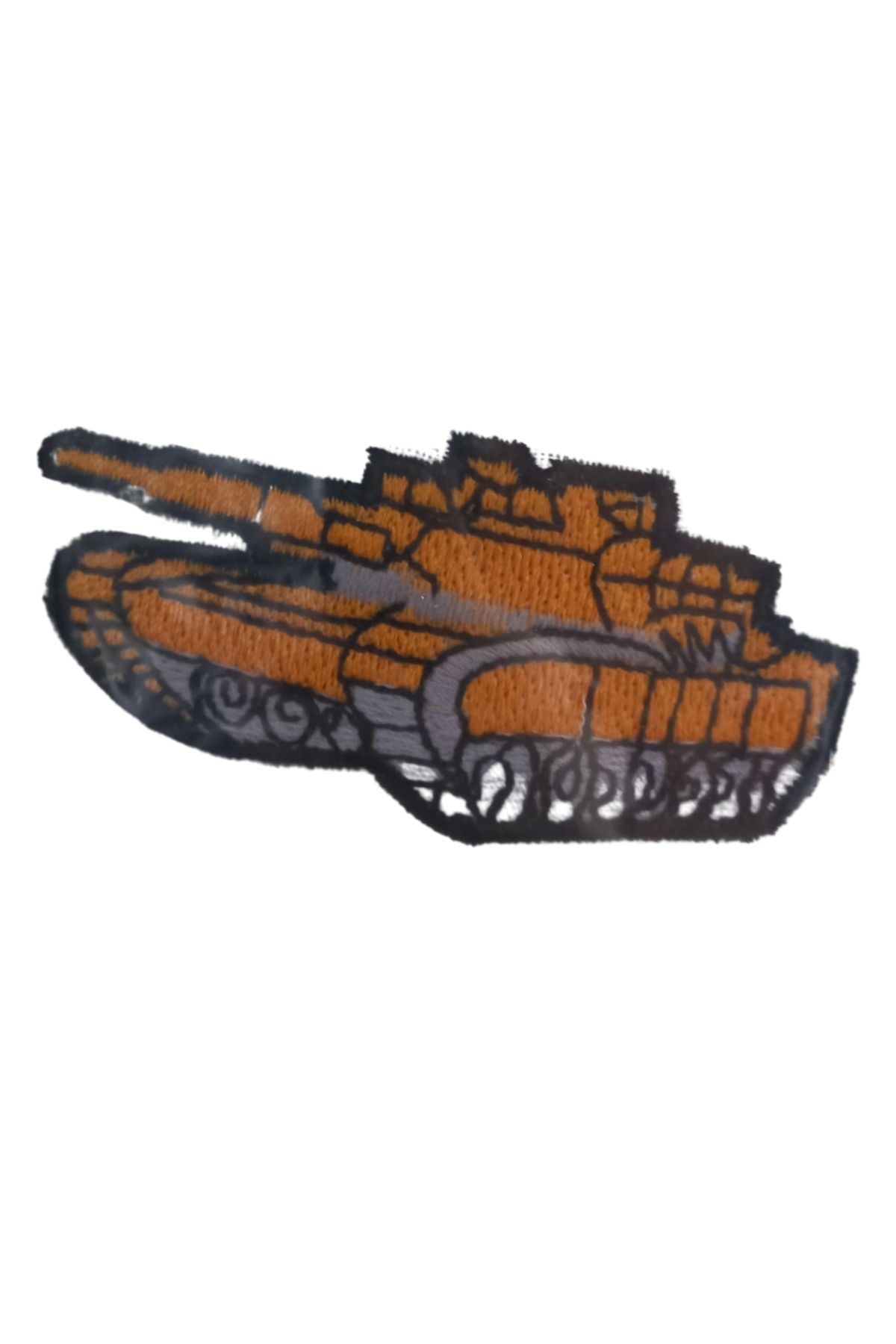 P Parla Aplike Ütü İle Yapışan Tank Turuncu Arma 4x3 cm