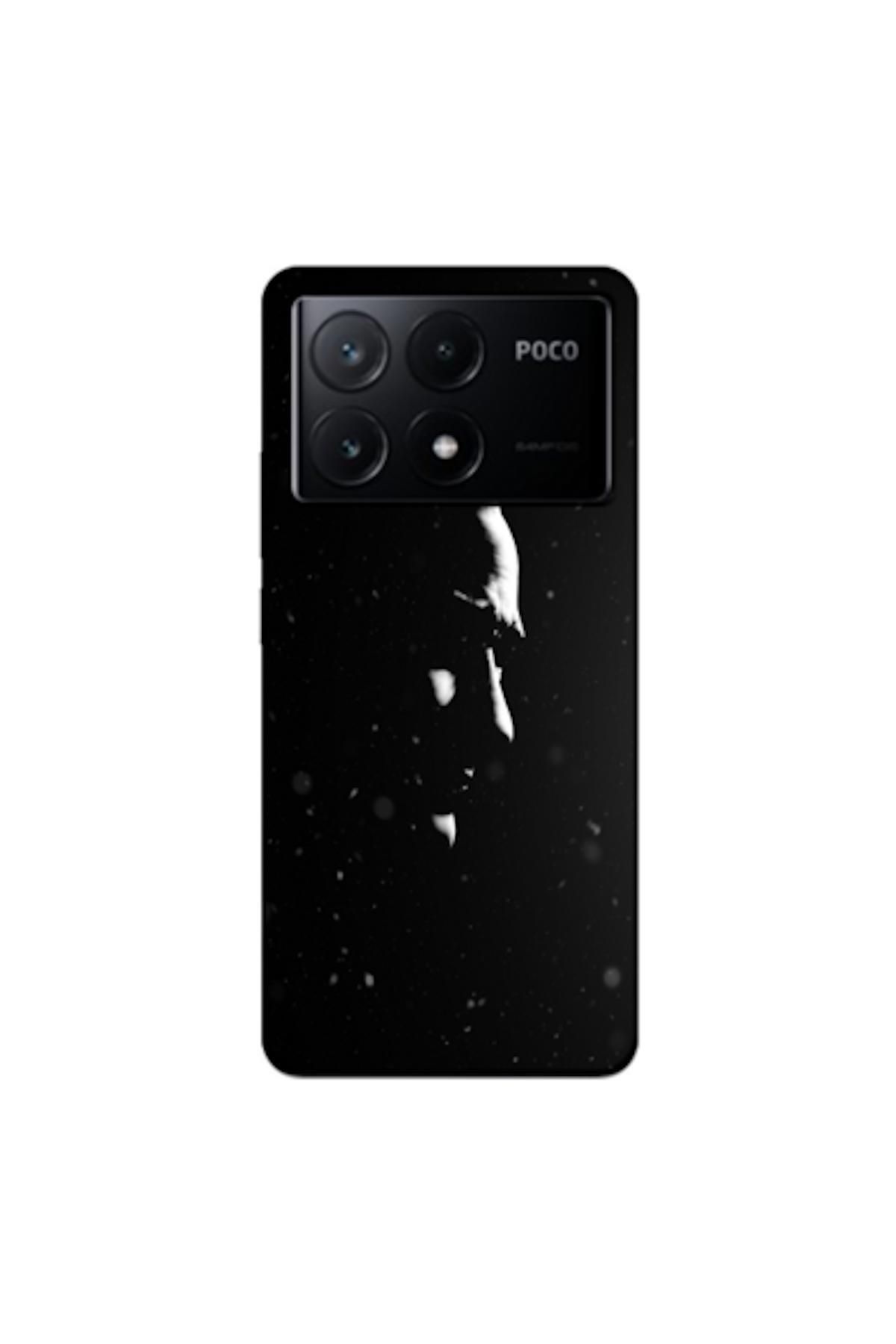 Zebana Xiaomi Poco X6 Pro 5G Uyumlu Kılıf Atatürk Silüeti Silikon Kılıf (Baskılı)