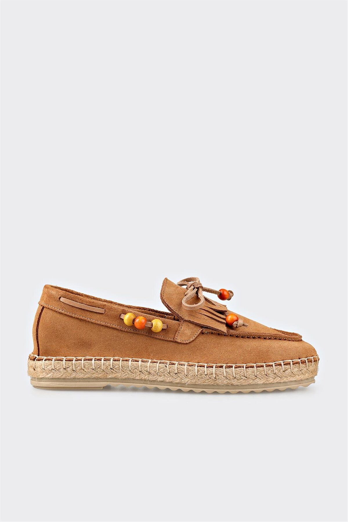 Elle Shoes Naturel Deri Kadın Günlük Ayakkabı