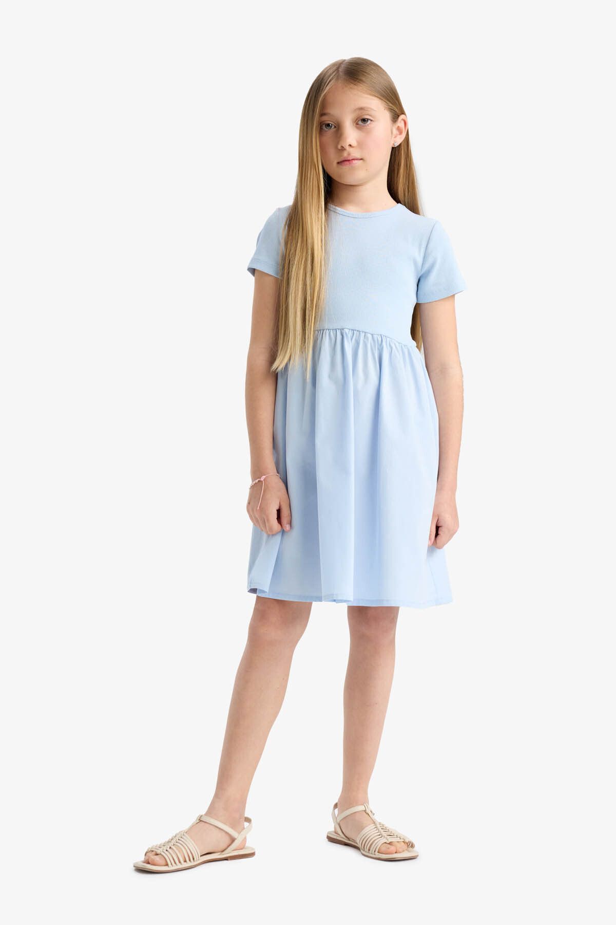 DeFacto-Rochie pentru fetiță albastru deschis E3839A8/BE343 2