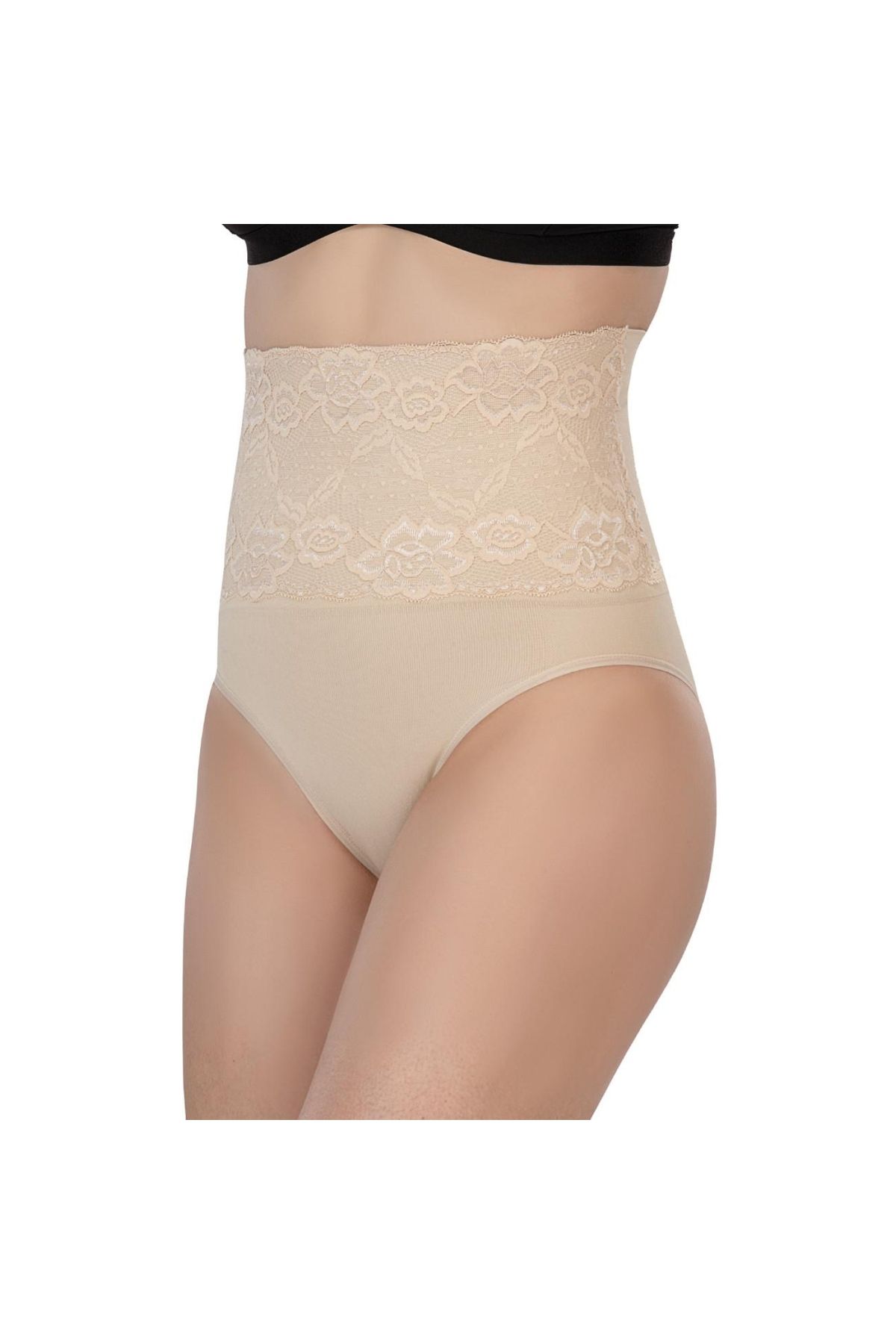 Marsilyan TEN MI Emay 2090 Önü Dantelli Yüksek Bel Slip Korse