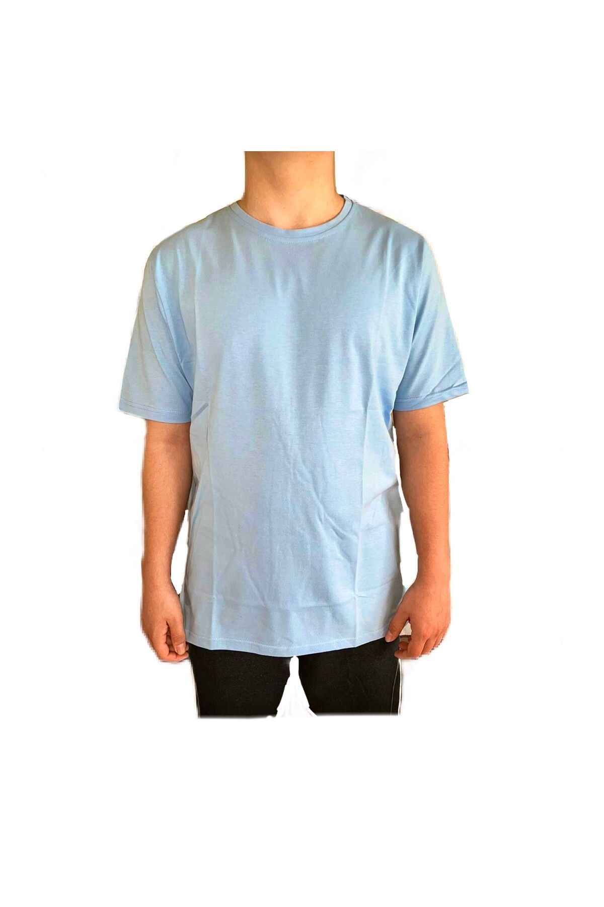 Eslem Clothes Unisex Oversize Kısa Kollu Bisiklet Yaka Tshirt