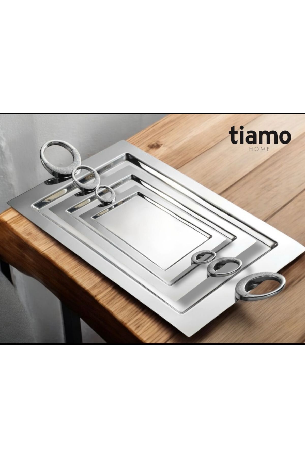 Tiamo Hatır Çay Tepsileri 3 lü Set