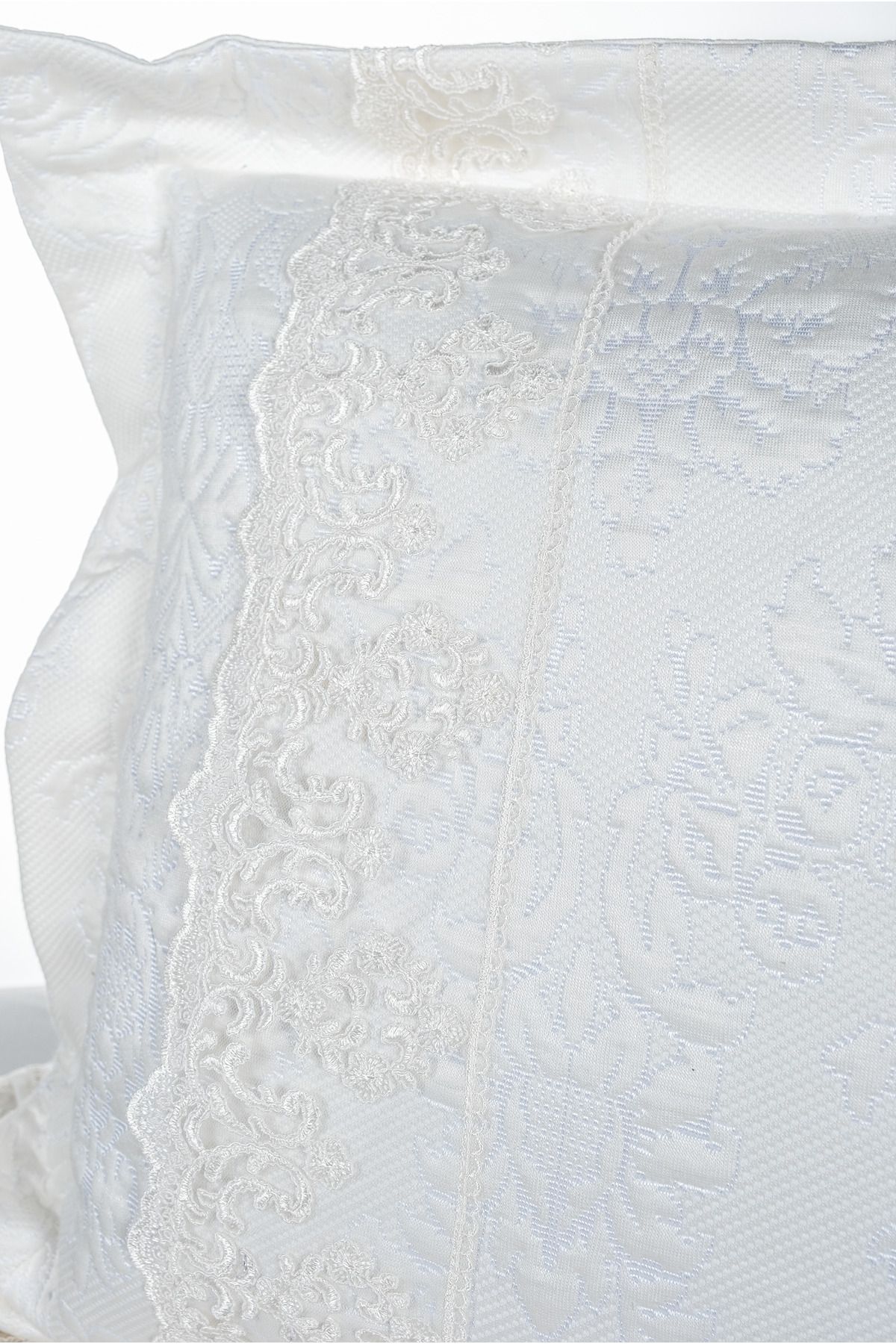 GAMA HOME-Jacquard Lace and Fringe Double Bedspread / with Special Design Bag / Different Patterns 7