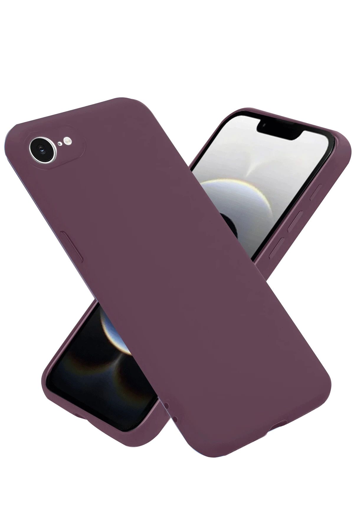 NewFace iPhone 16E Kılıf First Silikon - Mürdüm MRAYD
