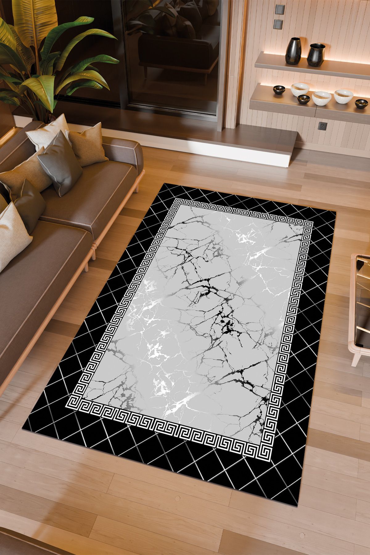 Halıcıoğlu home Dijital Baskı Makinede Yıkanabilir Kaymaz Taban Salon Halısı Yatak Odası Halısı & Yolluk Modelleri