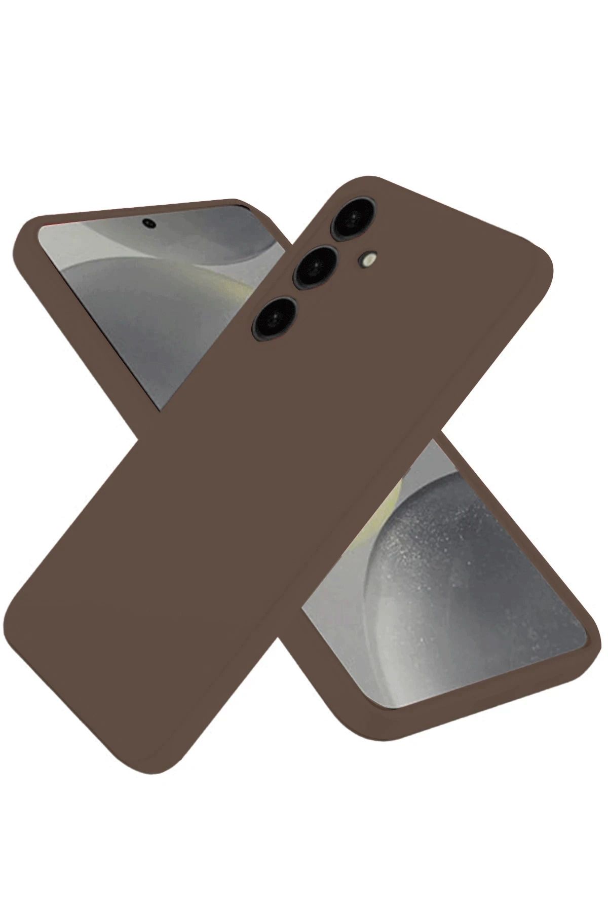 NewFace Samsung Galaxy A36 Kılıf First Silikon - Kahverengi MRAYD