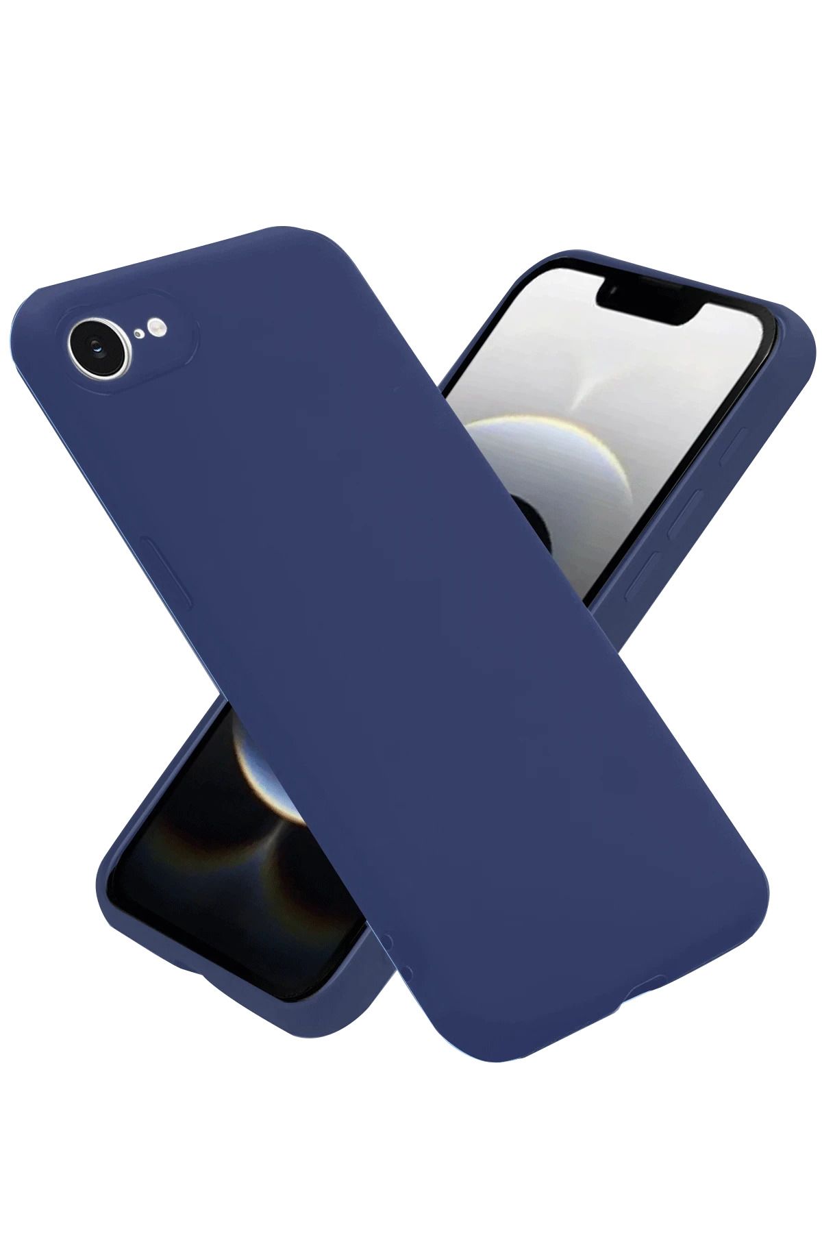 NewFace iPhone 16E Kılıf First Silikon - Lacivert MRAYD