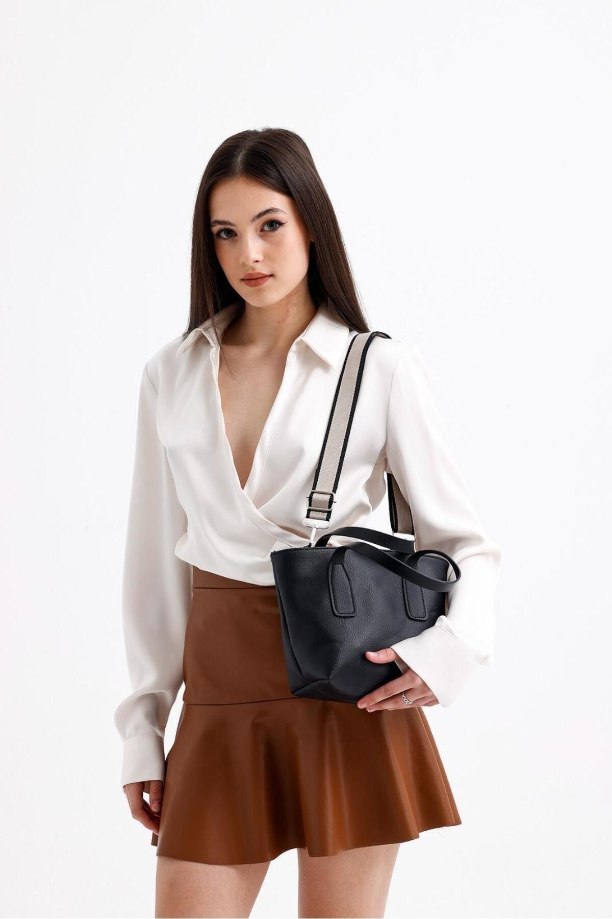 MODA Besti Siyah Uzun Askılı Çapraz Çanta