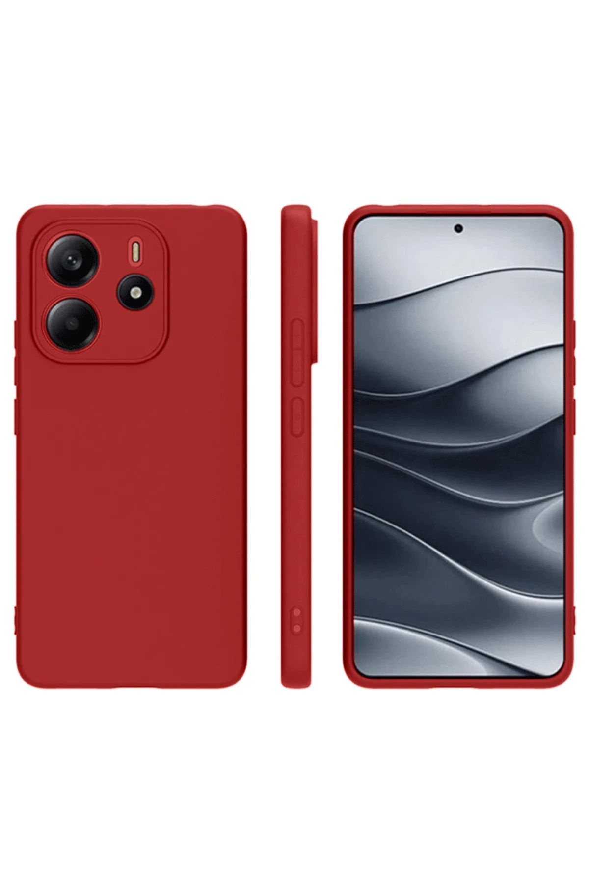 NewFace Xiaomi Redmi Note 14 4G Kılıf First Silikon - Kırmızı MRAYD
