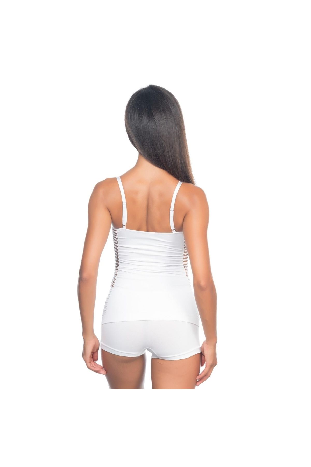 Marsilyan BEYAZ MI Emay 5037 İp Askılı Fantazi Atlet Korse