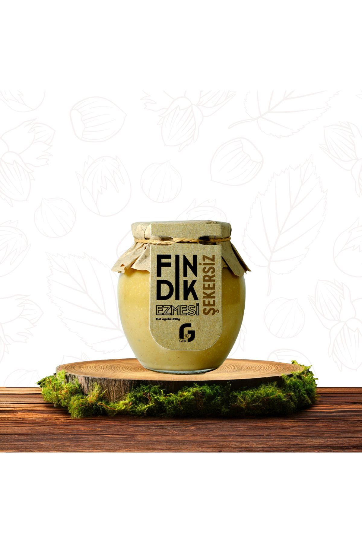Gebi Şekersiz Fındık Ezmesi - 320 Gr "Daha İnce Kıvamlı"