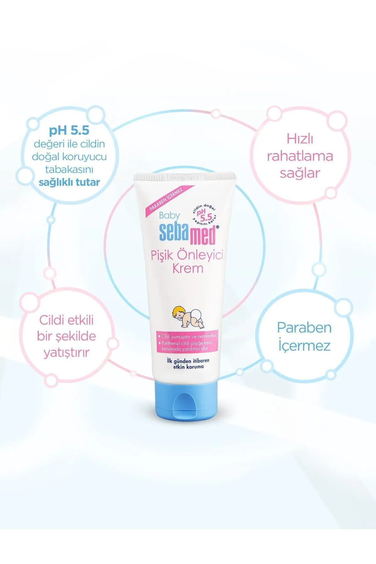 Sebamed Baby pH5.5 Yoğun Nemlendirici Pantenol İçerikli Koruyucu Bebek Pişik Önleyici Krem 100 ml - 4 Adet fotoğrafı 3 (önizleme)