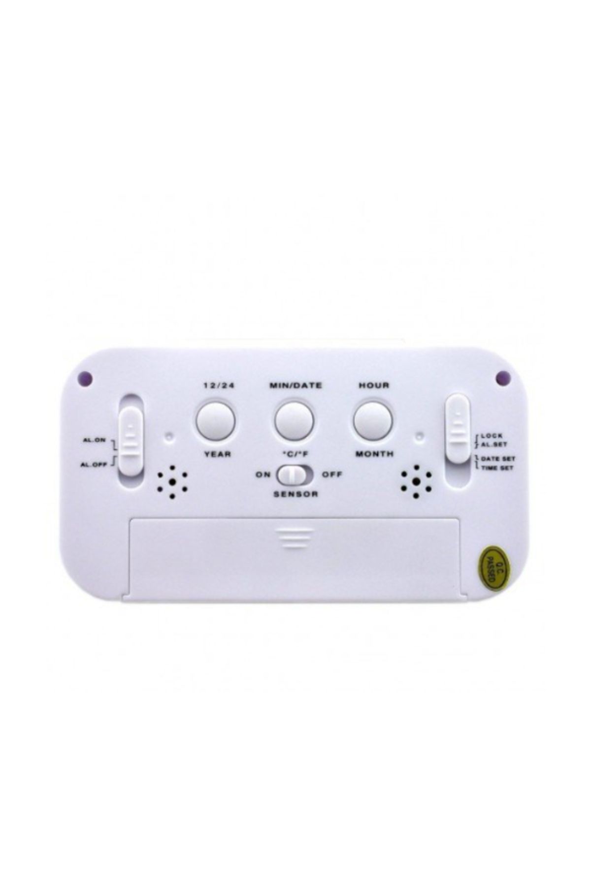 MACON-Optically Controlled LCD Alarm Clock with Light Sensor, Temperature Display & Snooze 2