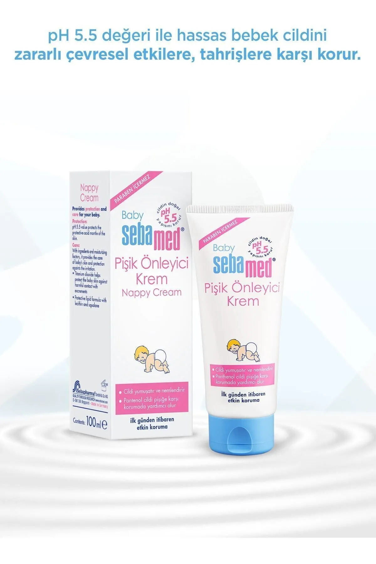 Sebamed Baby pH5.5 Yoğun Nemlendirici Pantenol İçerikli Koruyucu Bebek Pişik Önleyici Krem 100 ml - 4 Adet fotoğrafı 2 (önizleme)