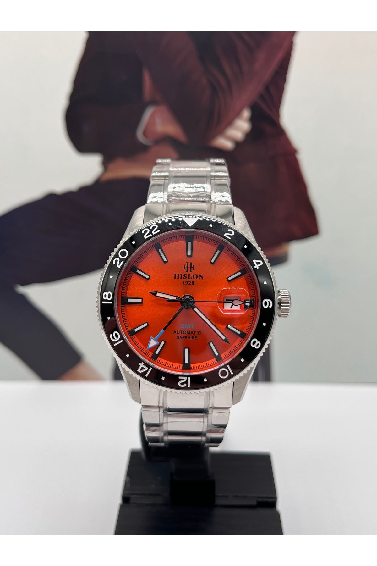Hislon OTOMATİK GMT ERKEK KOL SAATİ 10 ATM SU GEÇİRMEZ 3 YIL GARANTİLİ